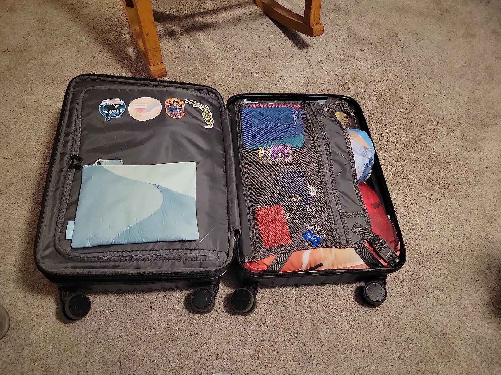 LEVEL8 Grace Carry on Luggage Airline Approved, 20 Inch Expandable Hard Sided Luggages with Spinner Wheels, Harshell Small Rolling Suitcase for Women Men with Tsa Lock, Blue customer photo 2