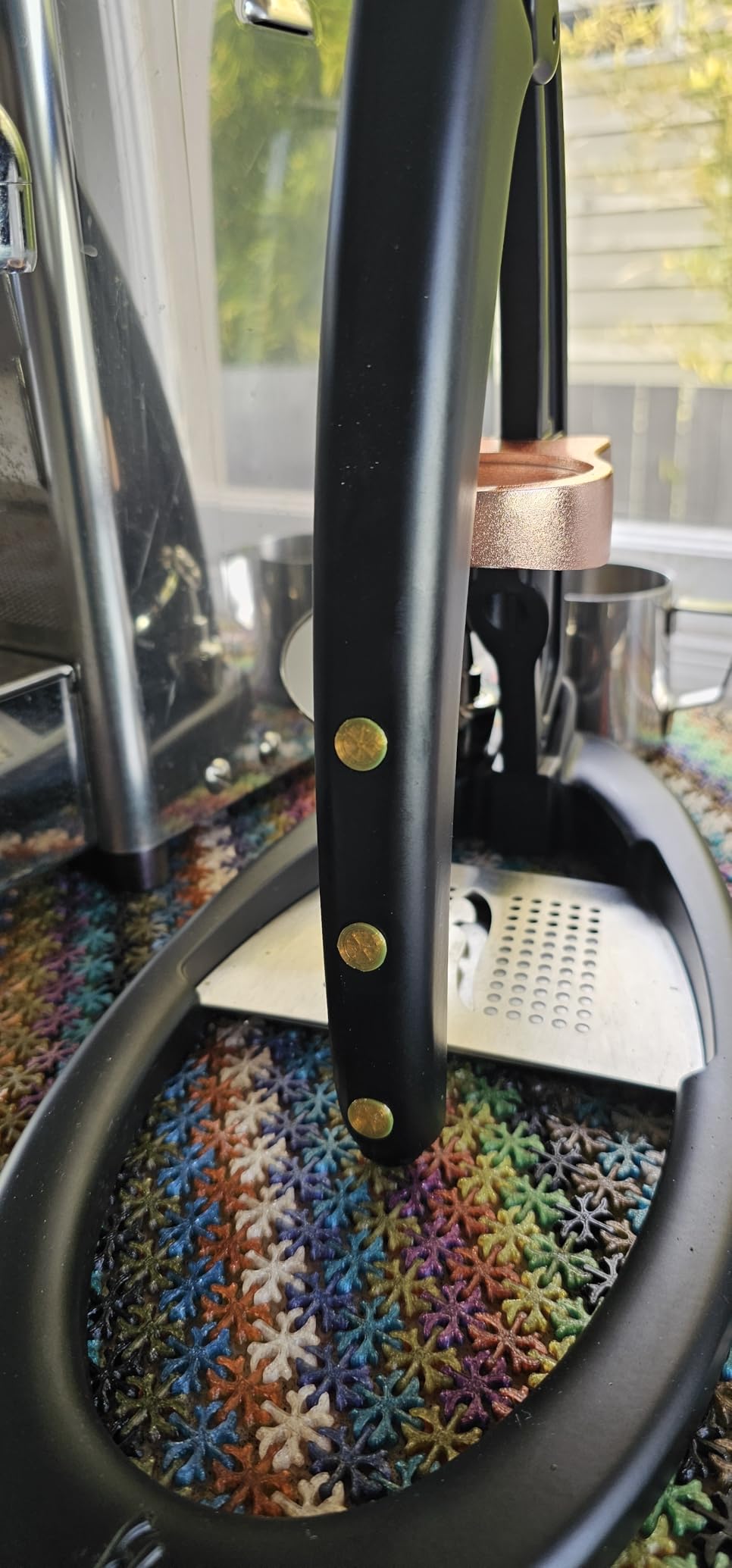 Flair UPDATED PRO 3 (Black) - All manual lever espresso maker with a stainless steel brew head, pressure gauge, and a shot mirror customer photo 2