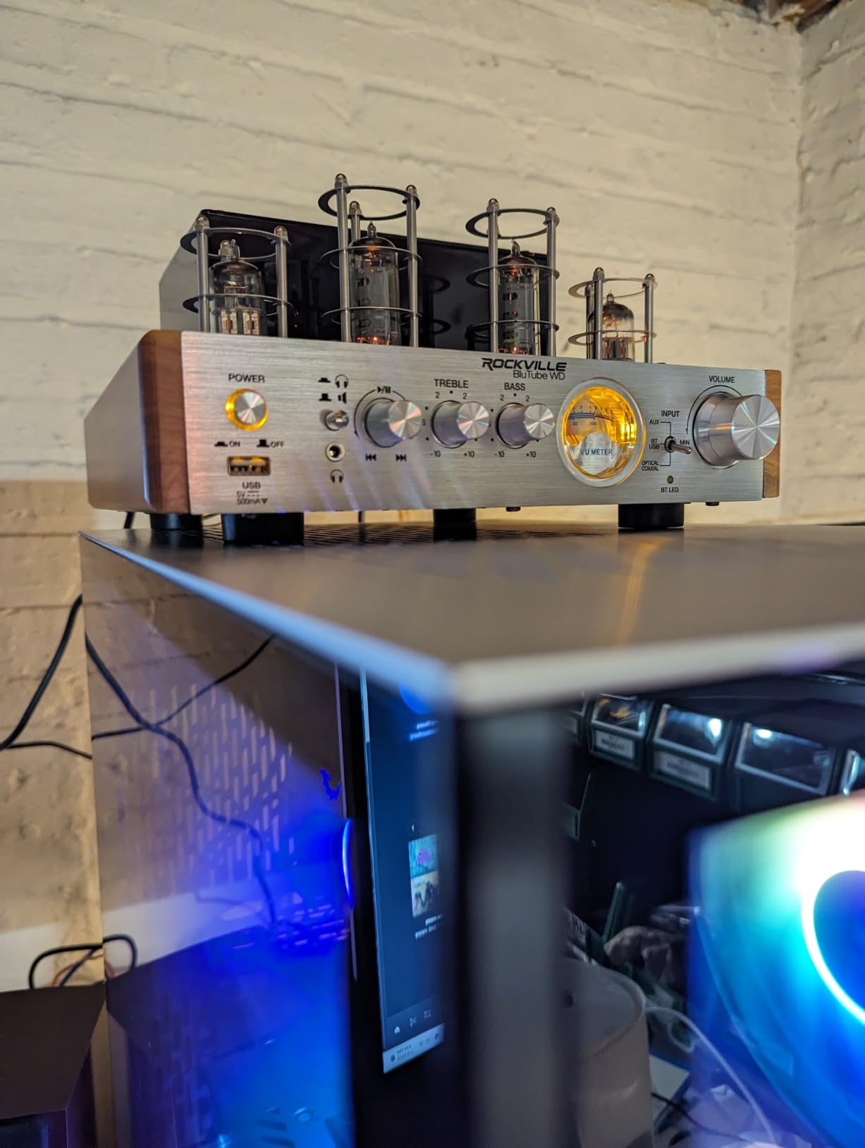 Rockville BluTube WD 70W Tube Amplifier/Home Stereo Receiver, Bluetooth, HDMI, Optical, for Audiophiles and Home Theater Enthusiasts customer photo 2