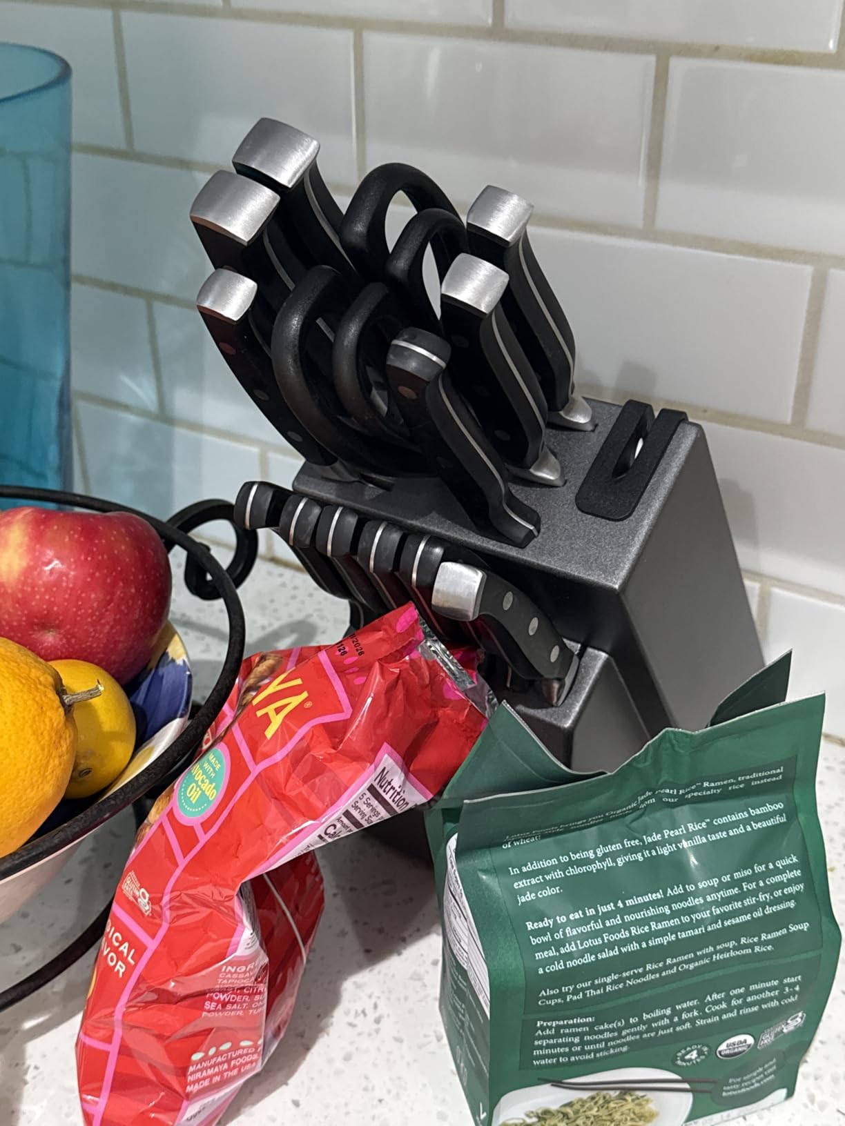 McCook Knife Sets, German Stainless Steel Kitchen Knife Block Set with Built-in Sharpener customer photo 1