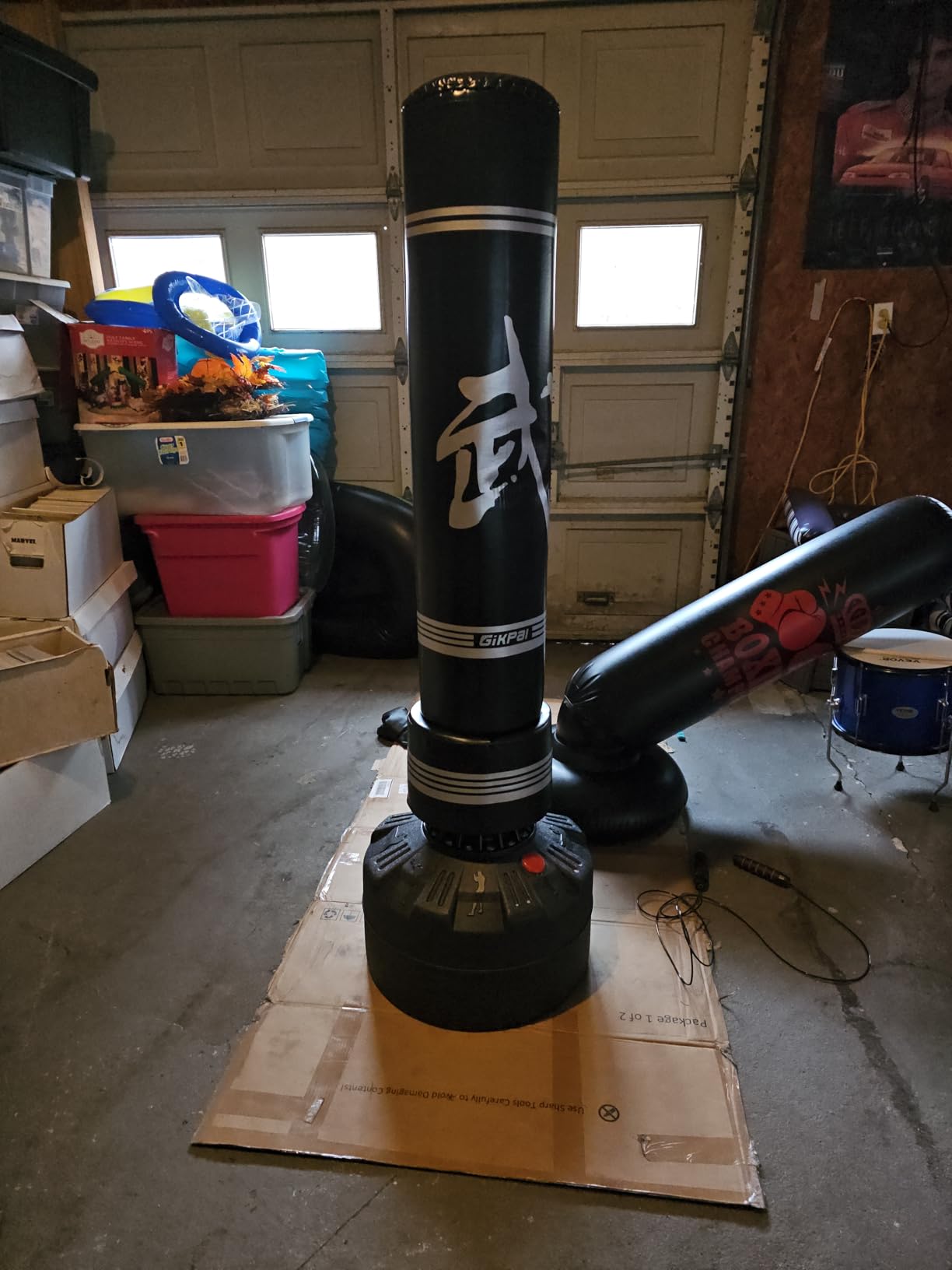 GIKPAL Freestanding Punching Bag for Adults 67'' Heavy Boxing Bag with Boxing Gloves, No Spring Low-Noise Standing Bag for Home Office Kickboxing customer photo 2
