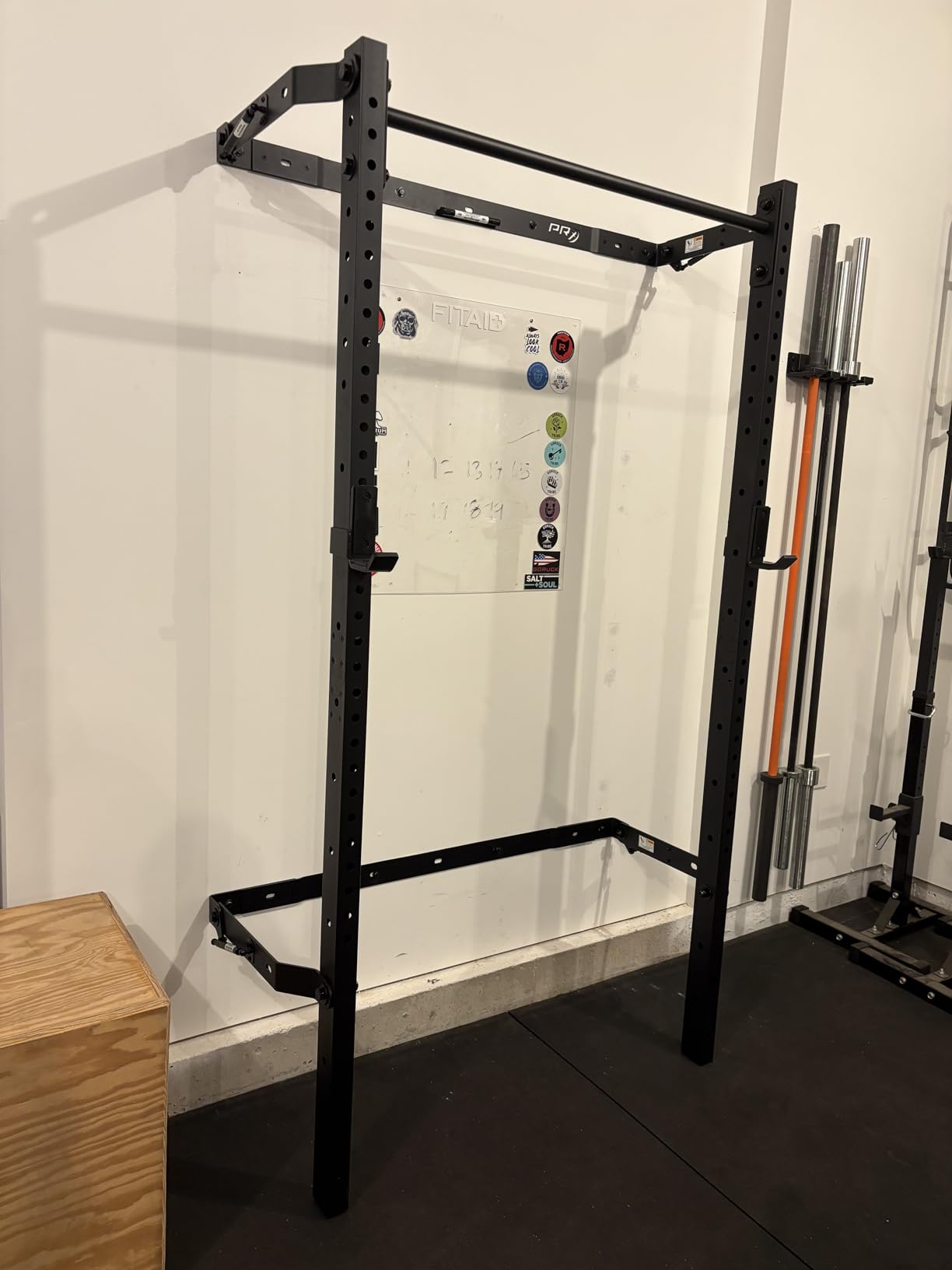PRx Performance Murphy Foldable Squat Rack with Space-Saving Pull-Up Bar - Wall-Mounted Gym Equipment customer photo 1