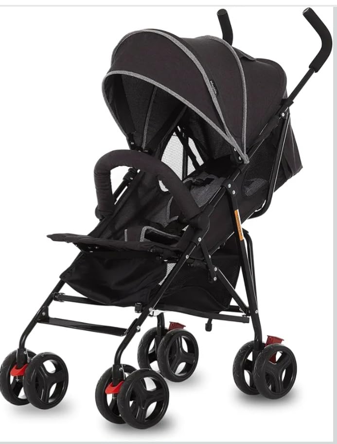 Dream On Me Vista Moonwalk Baby Stroller, Lightweight Travel Umbrella Stroller with Compact Fold, Smooth Ride Wheels, Multi-Position Recline, Spacious Storage Basket with Cup Holder, Light Gray customer photo 2