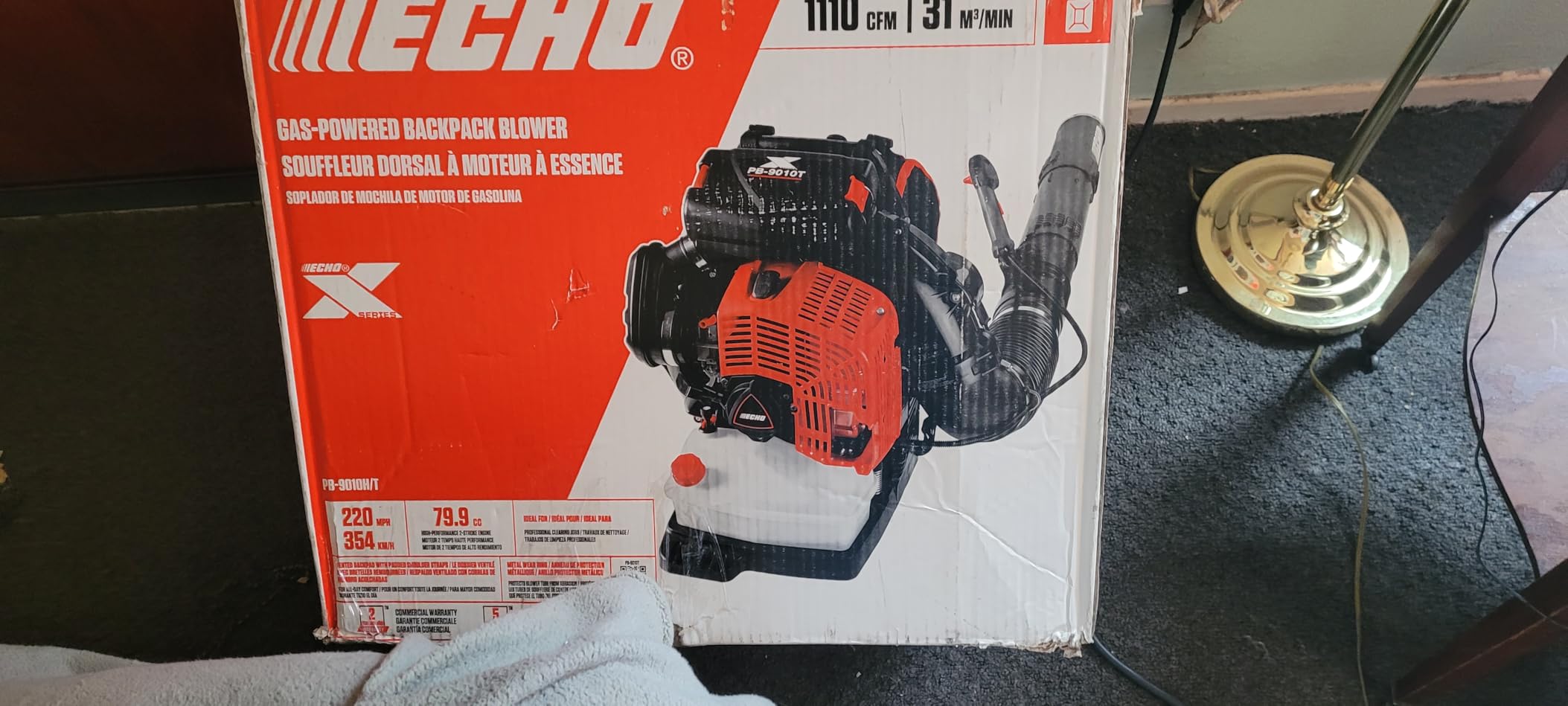 Echo PB-9010T 220 MPH 1110 CFM 79.9 cc Gas 2-Stroke X Series Backpack Blower with Tube-Mounted Throttle customer photo 2