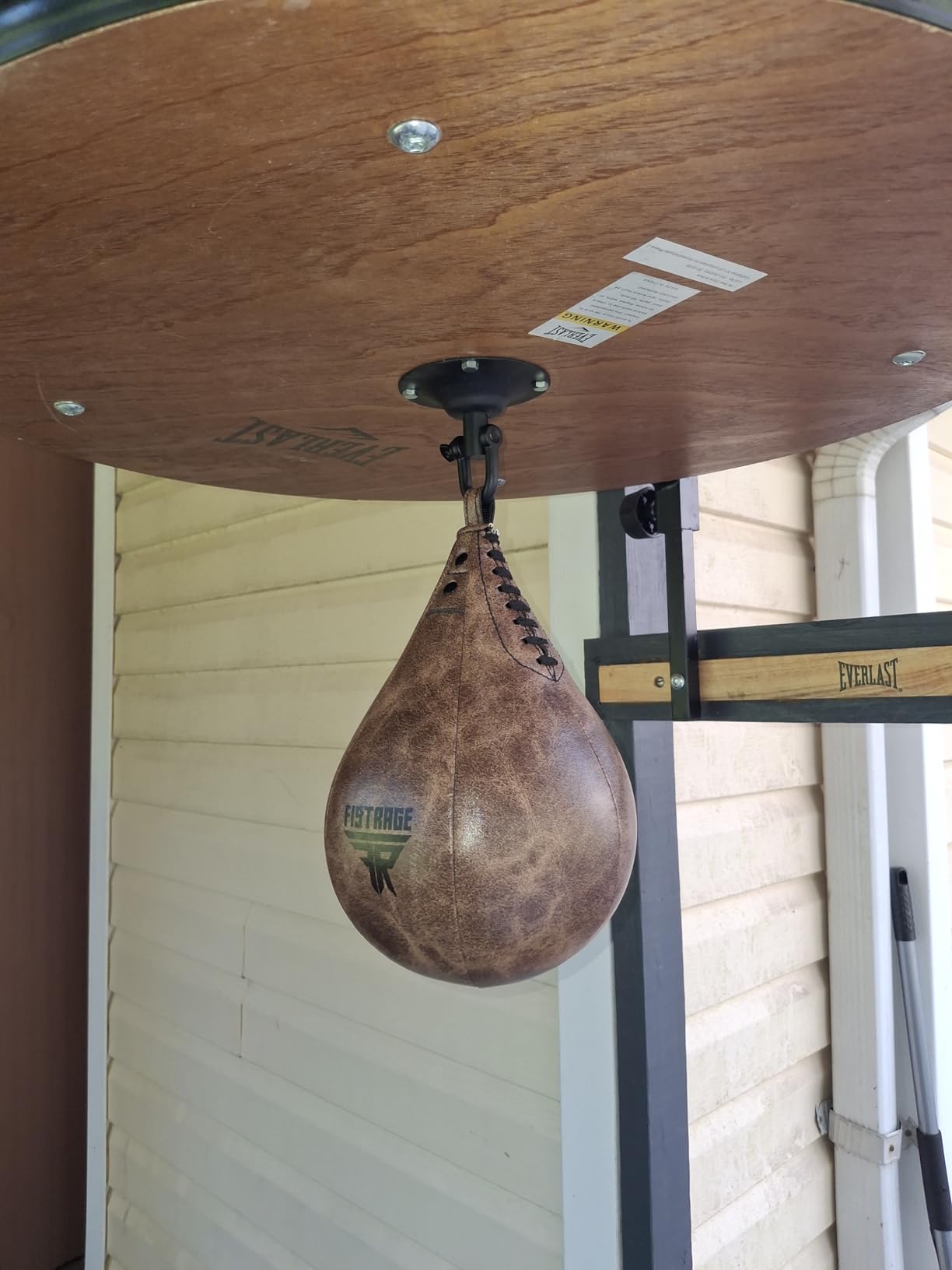 FISTRAGE Speed Ball Boxing Bag Leather MMA Muay Thai Training Punching Dodge Striking Kit with Free Hanging Swivel Workout Speedball customer photo 2