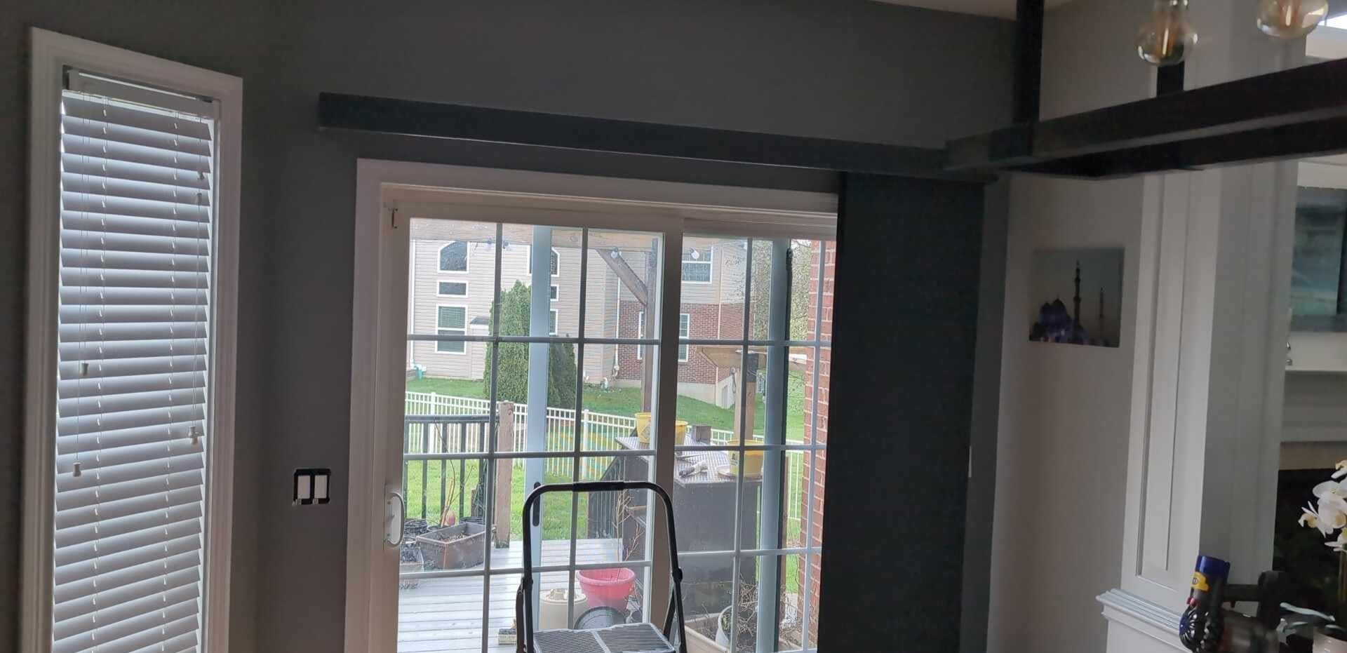 Graywind Motorized Sliding Panels Blackout Compatible with Alexa Google Smart Panel Track Blinds Remote Shades for Patio Sliding Door, Custom Size (Matt Black) customer photo 1