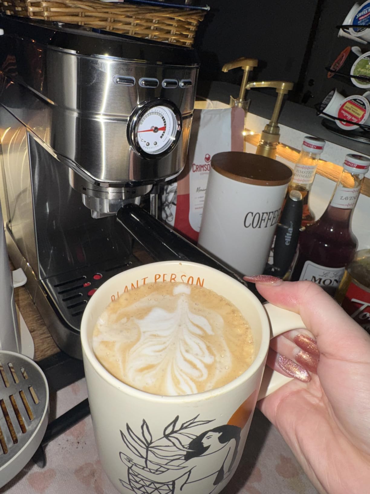 CASABREWS CM5418 Espresso Machine 20 Bar, Compact Espresso Maker with Steam Milk Frother, Stainless Steel Coffee Machine with 34oz Removable Water Tank customer photo 2