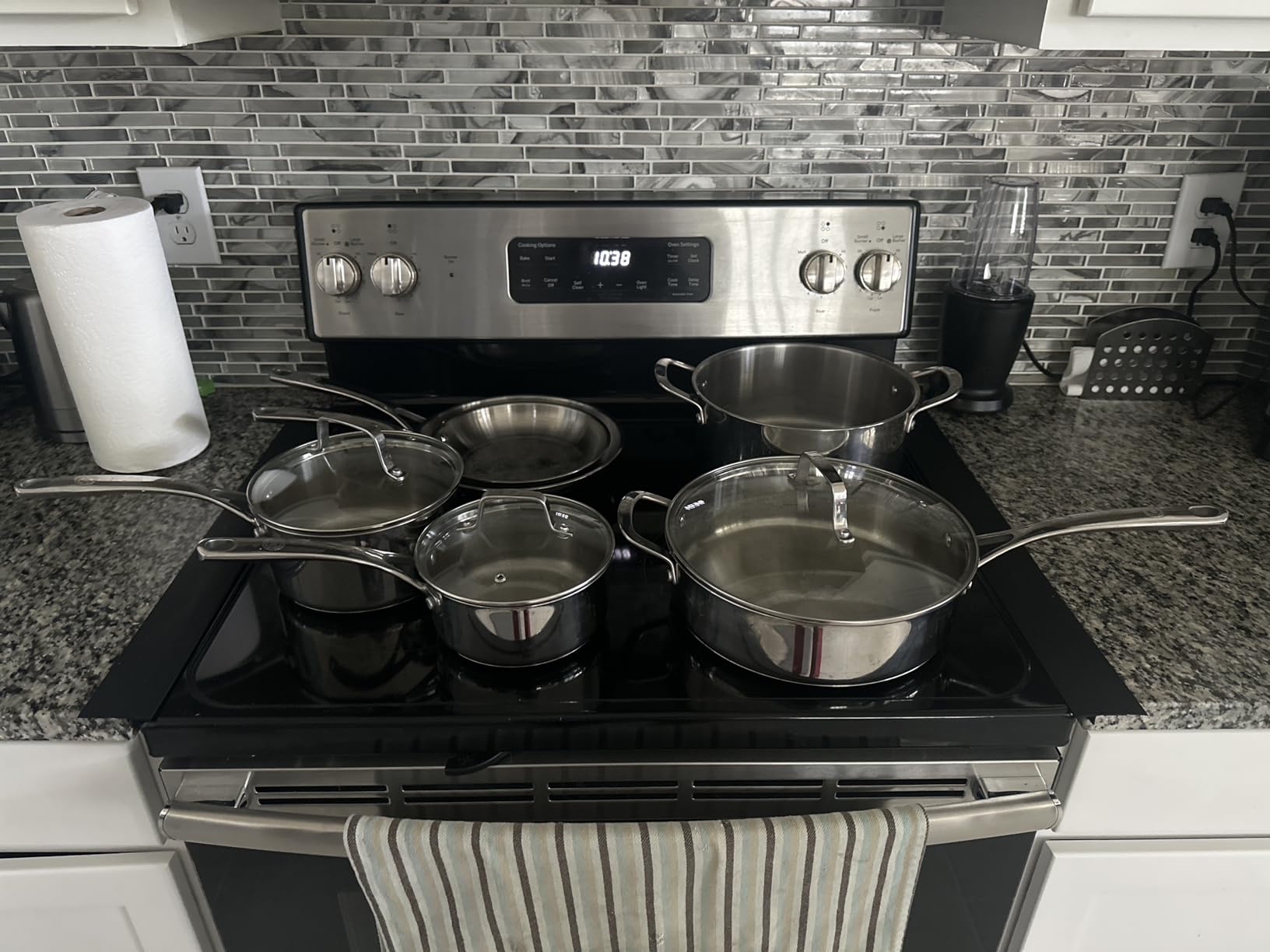 Martha Stewart Castelle 10 Piece 18/8 Durable Stainless Steel Induction Safe Non-Toxic Triply Bottom Kitchen Pots and Pans Cookware Set - Dishwasher Safe customer photo 1