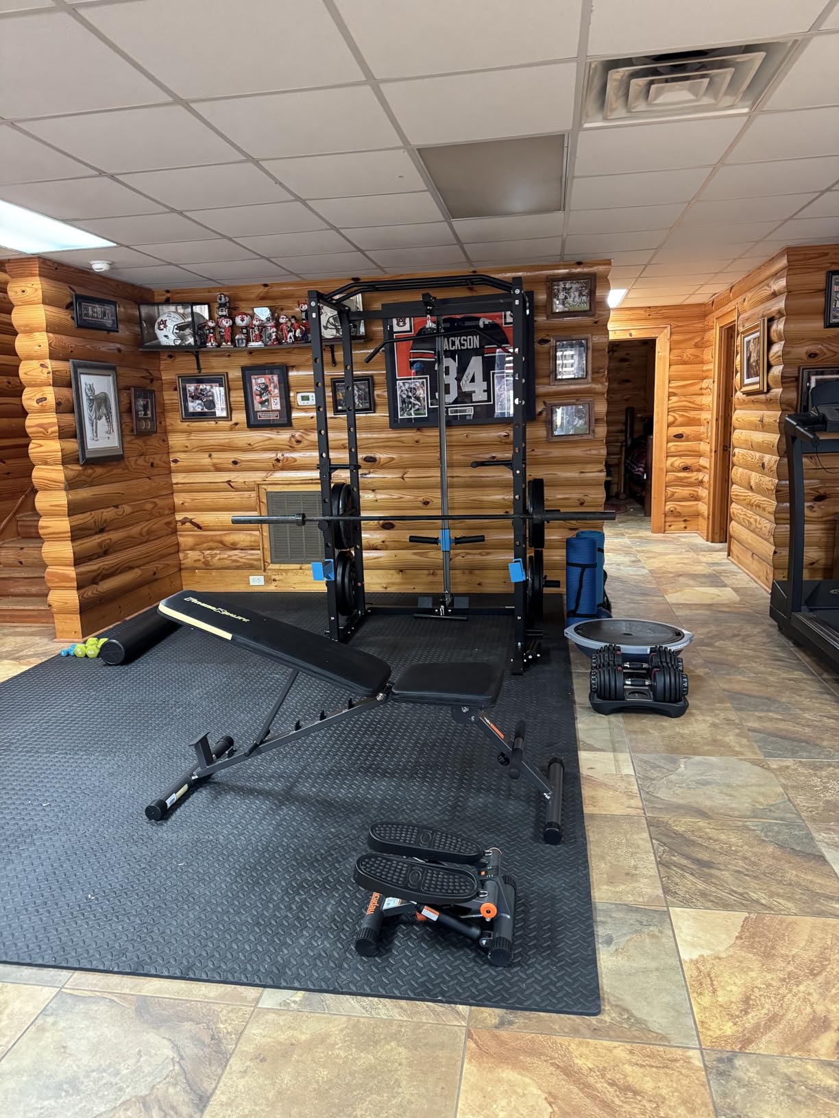 ULTRA FUEGO Power Cage, Multi-Functional Power Rack with J-Hooks, Dip Handles, Landmine Attachment and Optional Cable Pulley System customer photo 1