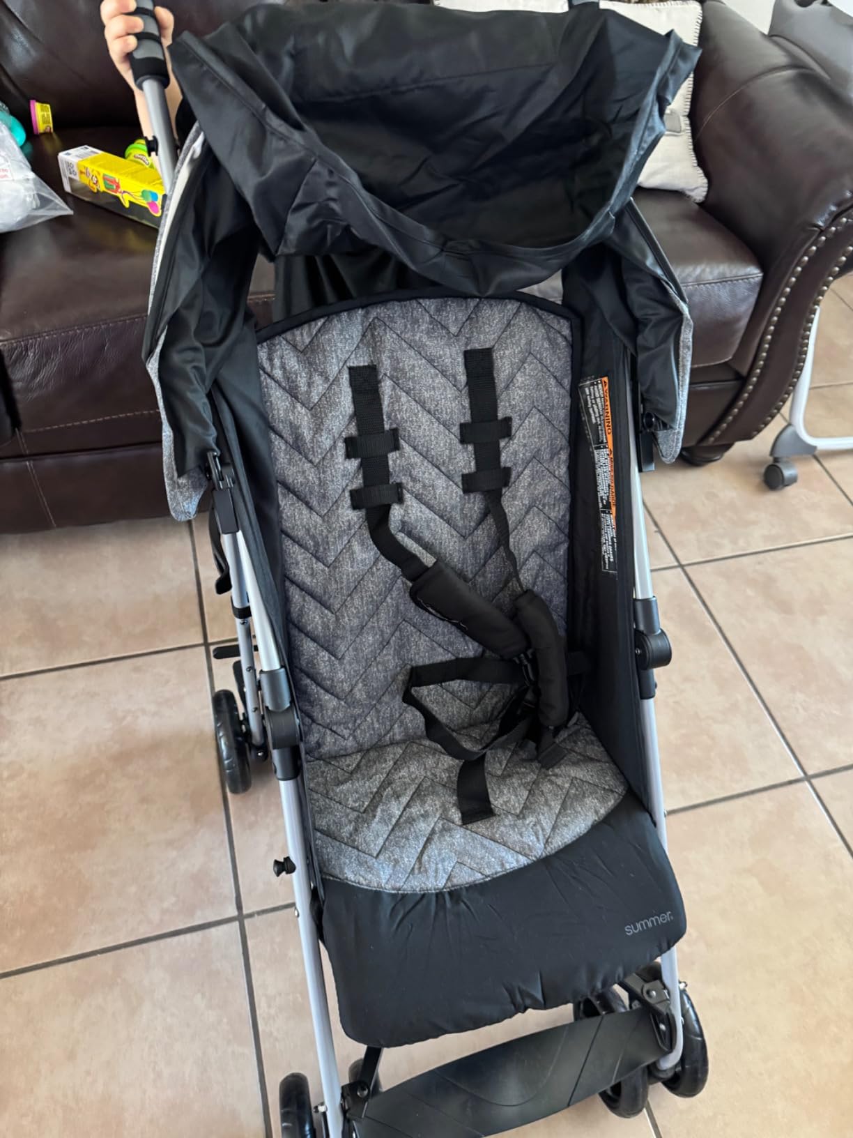 3Dlite ST Convenience Stroller, Black & Gray - Lightweight Stroller with Steel Frame, Large Seat Area, Multi-Position Recline, Large Storage Basket - Infant Stroller for Travel and More customer photo 2