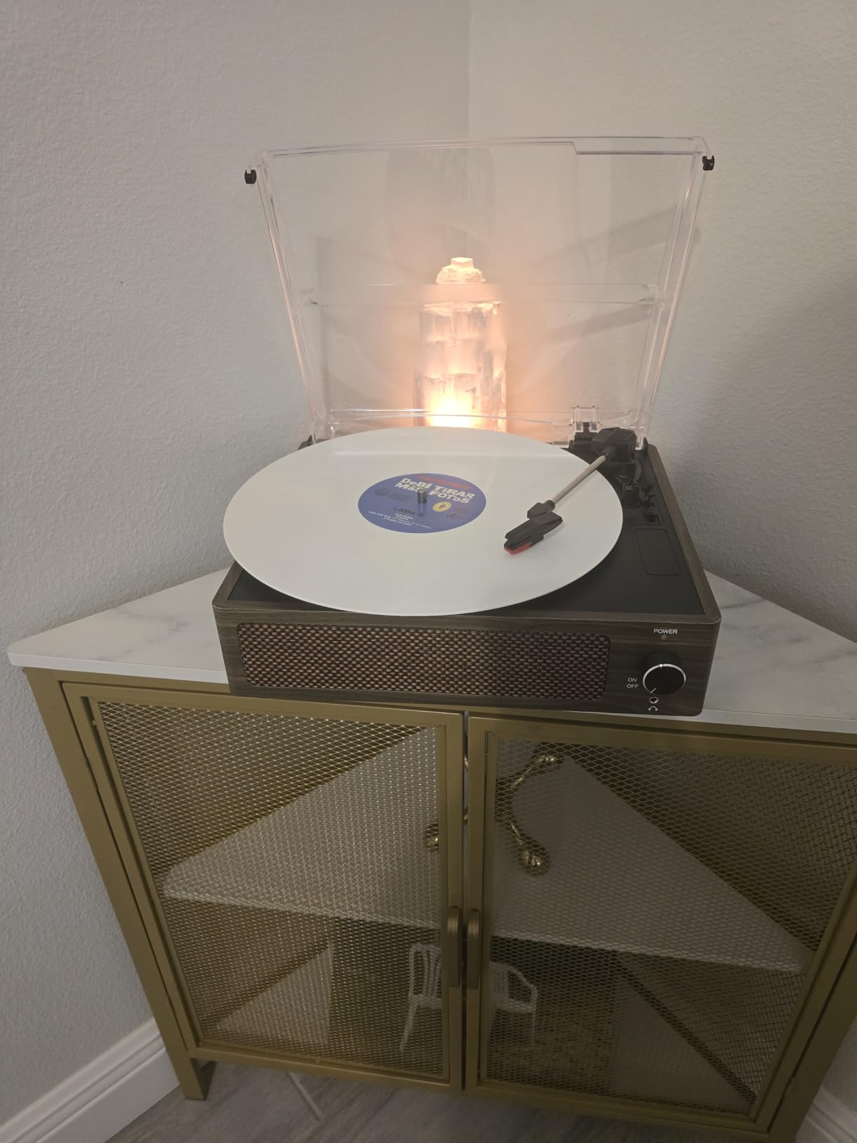 Vinyl Record Player with Speakers Vintage Turntable for Vinyls Records Belt-Driven Turn Table Support 3-Speed, Wireless Playback, Headphone, AUX-in, RCA Line LP Phonograph for Sound Enjoyment Black customer photo 2