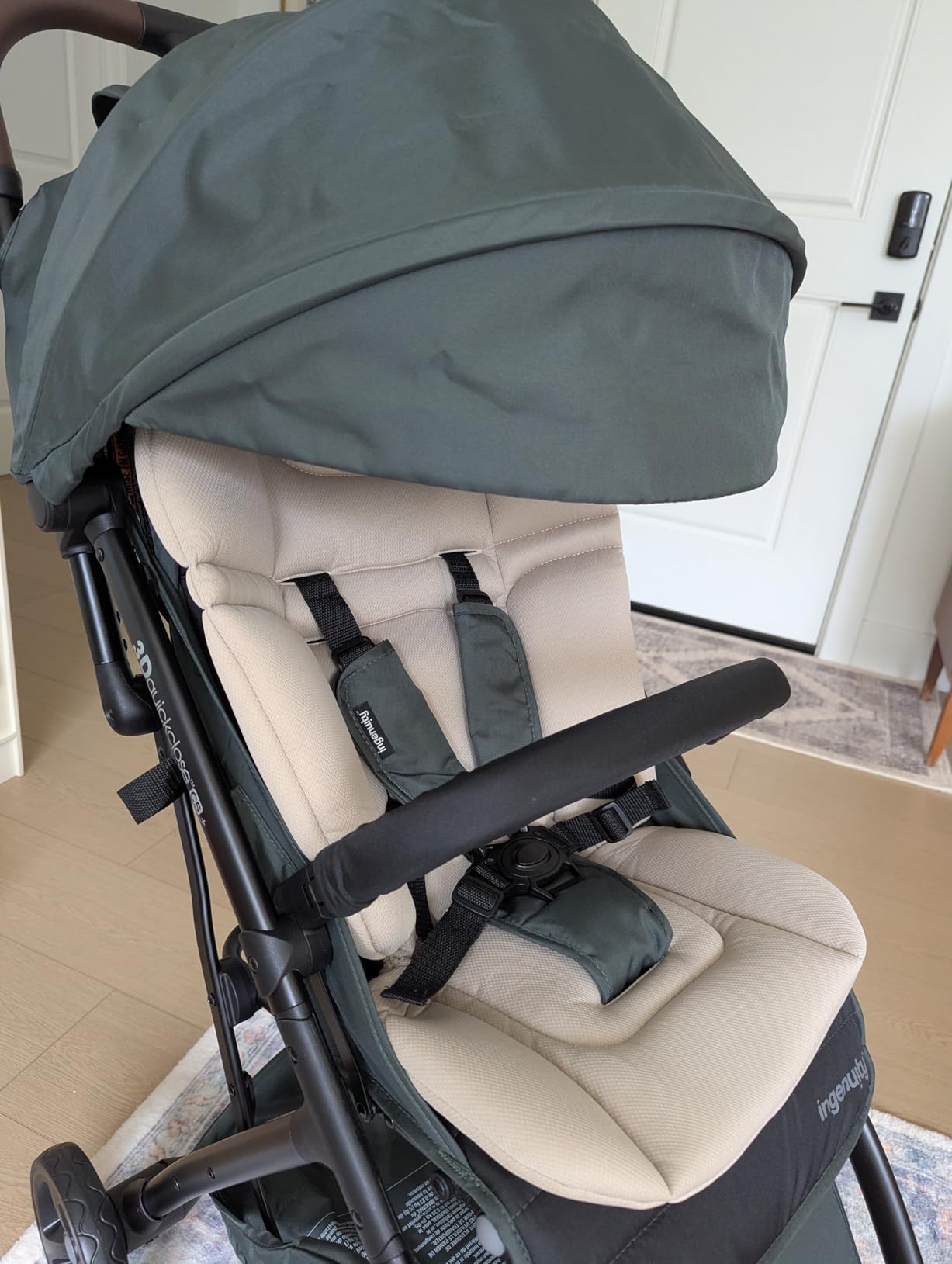 Ingenuity 3Dquickclose CS+ Compact Fold Stroller - Lightweight Stroller with Oversized Canopy, Extra-Large Storage and Compact Fold, Gray customer photo 2