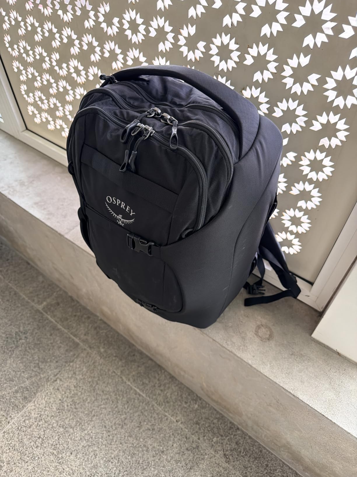 Osprey Sojourn Porter 46L Travel Backpack - Carry-On Compliant Luggage with StraightJacket Compression and Padded Laptop Sleeve - Durable Pack for International or Urban Travel, Koseret Green customer photo 1