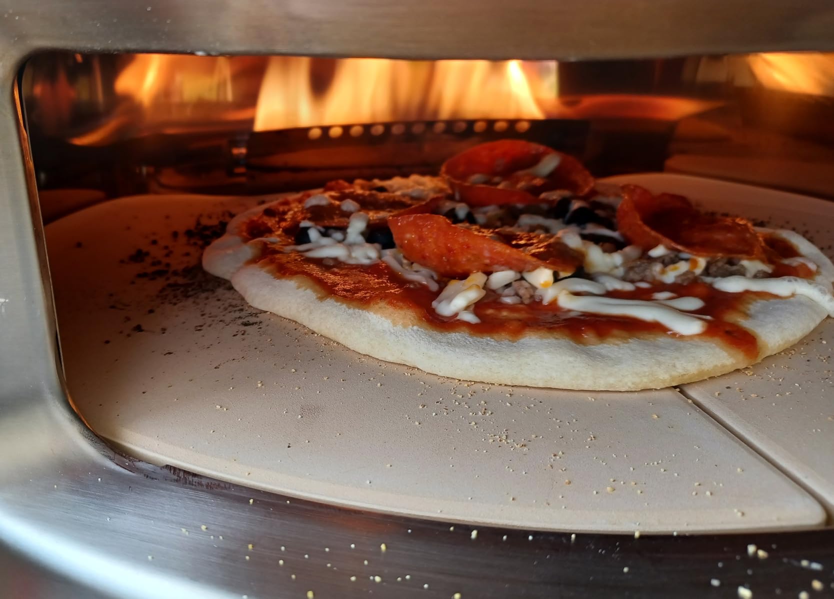 Solo Stove Pi Prime Pizza Oven Outdoor - Gas,Propane - Portable Pizza Oven with Cordierite Stone Cooking Surface - Demi-Dome Design - Wide-Mouthed Opening - Stainless Steel customer photo 1