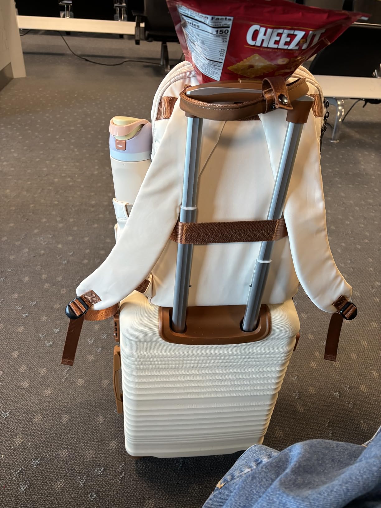 Coolife Luggage Set 3 Piece Luggage Set Carry On Suitcase Hardside Luggage with TSA Lock Spinner Wheels(White, 6 piece set) customer photo 2