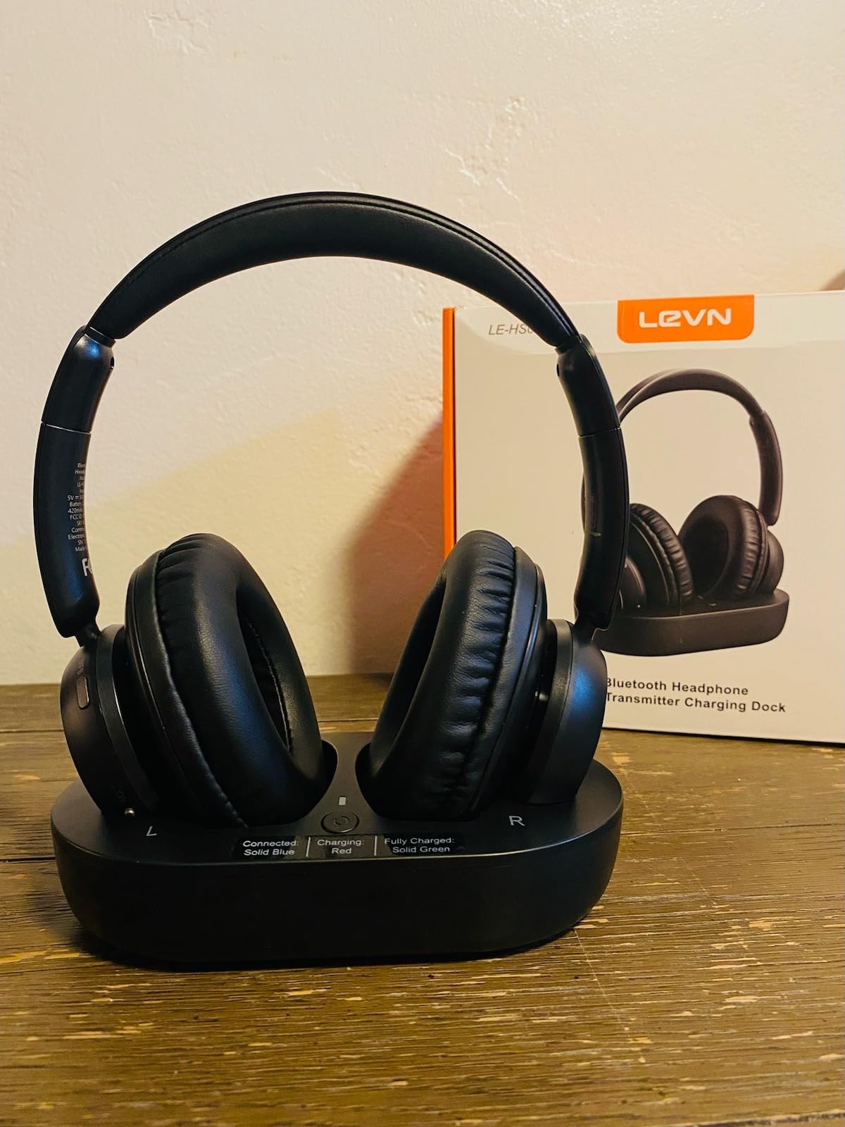 LEVN Wireless Headphones for TV Watching, TV Headphones Wireless for Seniors with Transmitter Charging Base, Hearing-impaired, No Audio Delay Bluetooth 5.2, Plug and Play, Gifts for Elderly customer photo 2