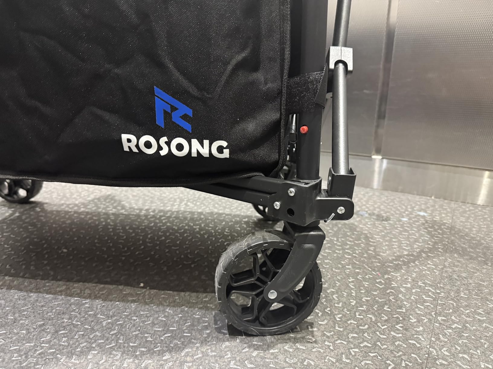 ROSONG Collapsible Wagon Cart with Wheels Foldable - Folding Utility Heavy Duty Wagons Carts for Grocery Sports Garden Shopping Camping Wheelbarrows (Black, 120L) customer photo 2