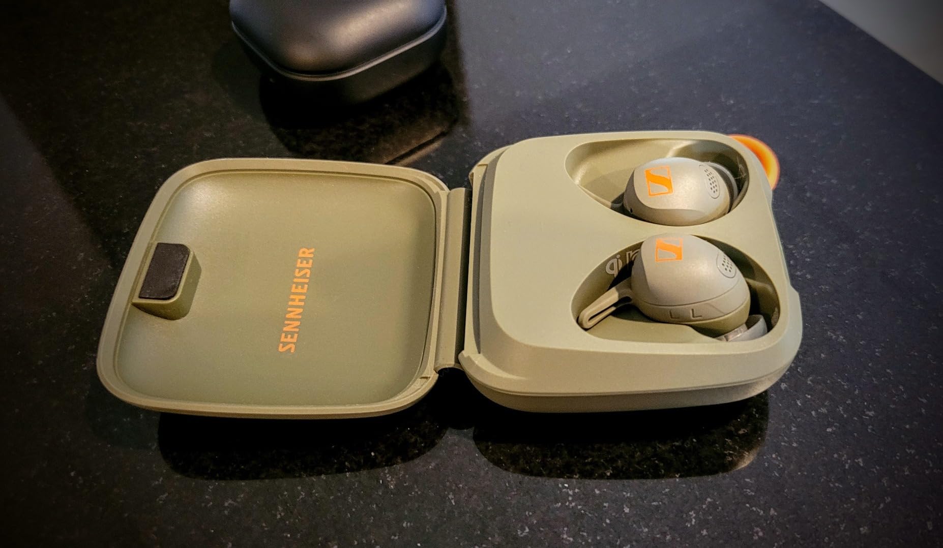 Sennheiser Momentum Sport - Earbuds with Sport Sound Tuning and Adaptive ANC, Secure Fit, 24-Hour Battery Life, Fitness Tracker for Body, Olive customer photo 1