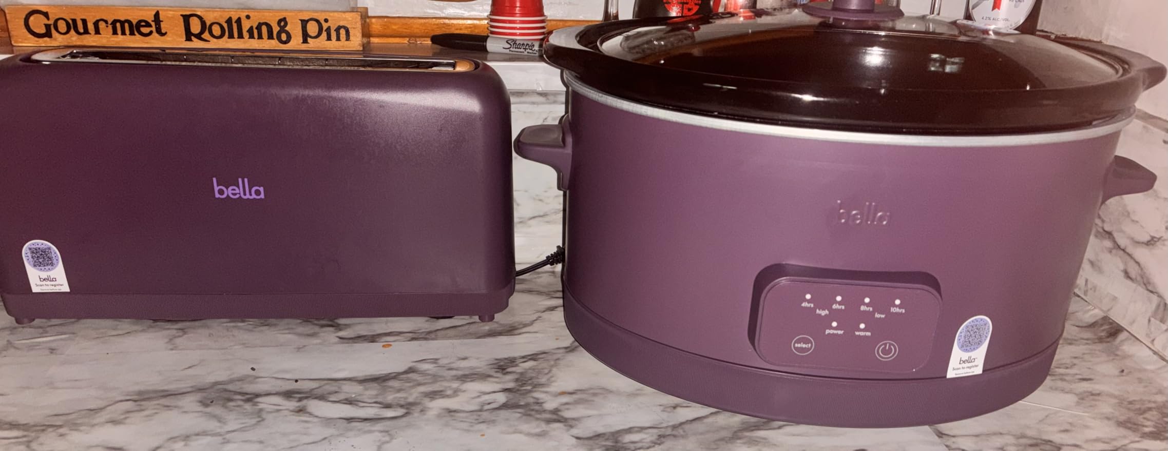 bella 6.0 Qt Programmable Slow Cooker, Ceramic Nonstick Coating, Adjustable Temperature & Cooking Times, Dishwasher Safe Stoneware Pot & Tempered Glass Lid, Tangle Free Cord Wrap, Oatmilk customer photo 1