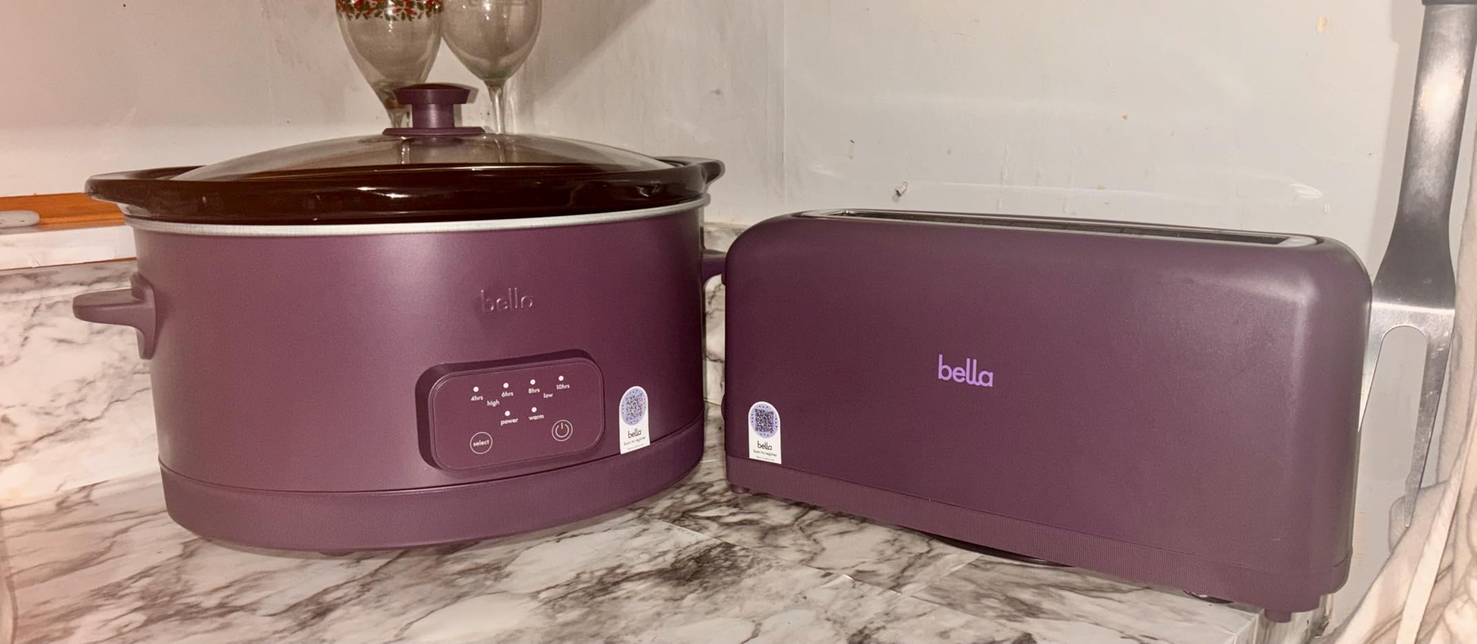 bella 6.0 Qt Programmable Slow Cooker, Ceramic Nonstick Coating, Adjustable Temperature & Cooking Times, Dishwasher Safe Stoneware Pot & Tempered Glass Lid, Tangle Free Cord Wrap, Oatmilk customer photo 2