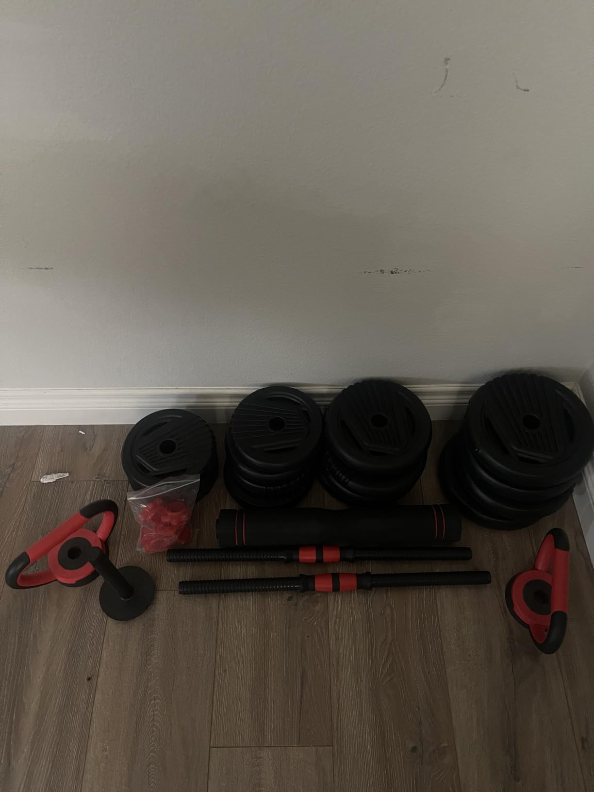Adjustable Dumbbells, 20/30/45/70/90lbs Free Weight Set, 5 in1 customer photo 2