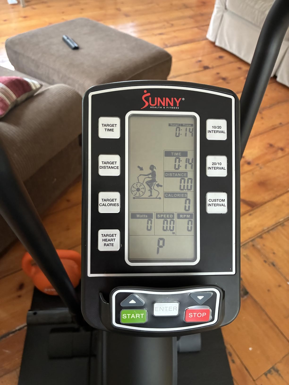 Sunny Health & Fitness Premium Smart Cross-Training Fan Bike, Air Resistance Cardio Machine w/330lb Capacity for Intensive Home Workout, Customizable Monitor w/ Free SunnyFit App Connection-SF-B223018 customer photo 2
