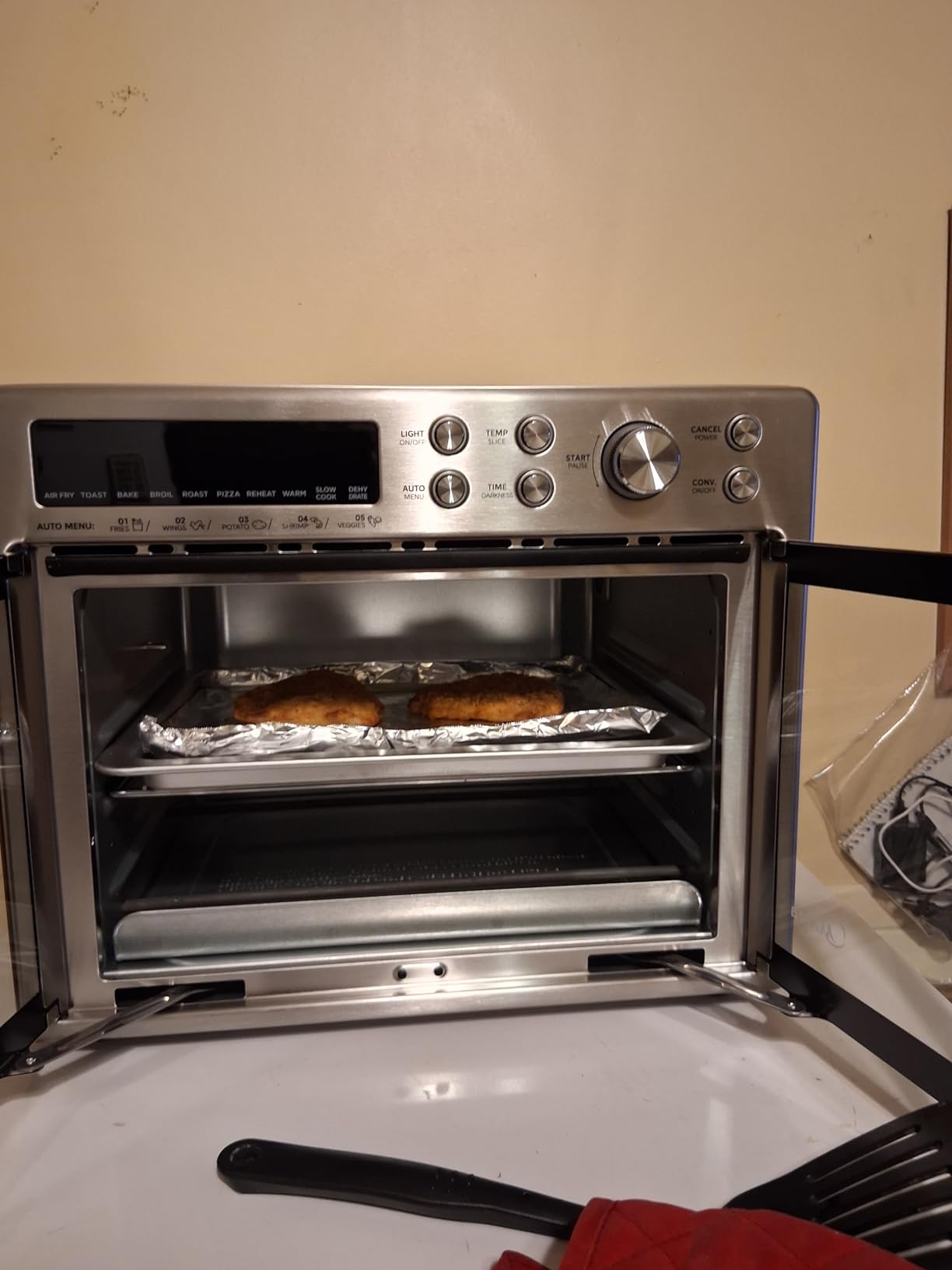 Midea Flexify Classic French Door Toaster Oven Air Fryer Combo, 10-in-1 Large Capacity 26.4 QT Countertop Oven, 25% Faster Cooking and 90% Less Oil, Stainless Steel customer photo 1
