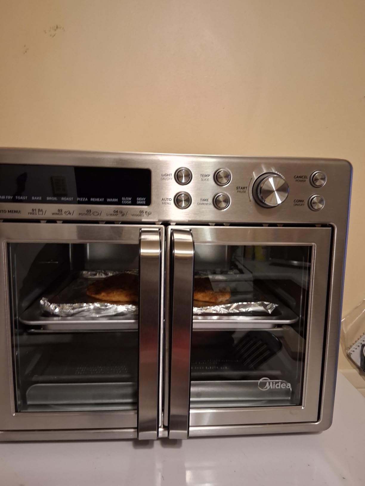 Midea Flexify Classic French Door Toaster Oven Air Fryer Combo, 10-in-1 Large Capacity 26.4 QT Countertop Oven, 25% Faster Cooking and 90% Less Oil, Stainless Steel customer photo 2