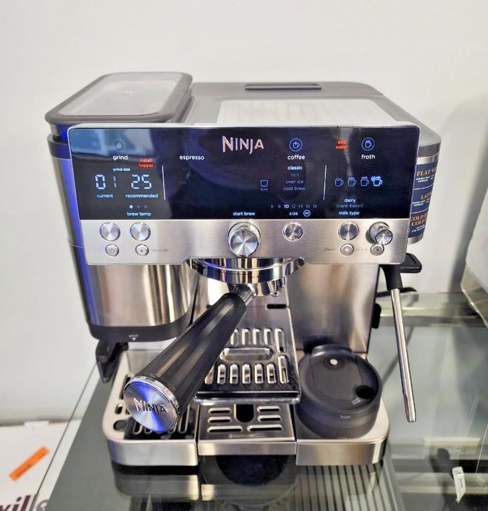 Ninja Luxe Café Premier 3-in-1 Espresso Machine, Drip Coffee, & Rapid Cold Brew | Built-in Coffee Grinder, Hands-Free Milk Frother, Assisted Tamper customer photo 1