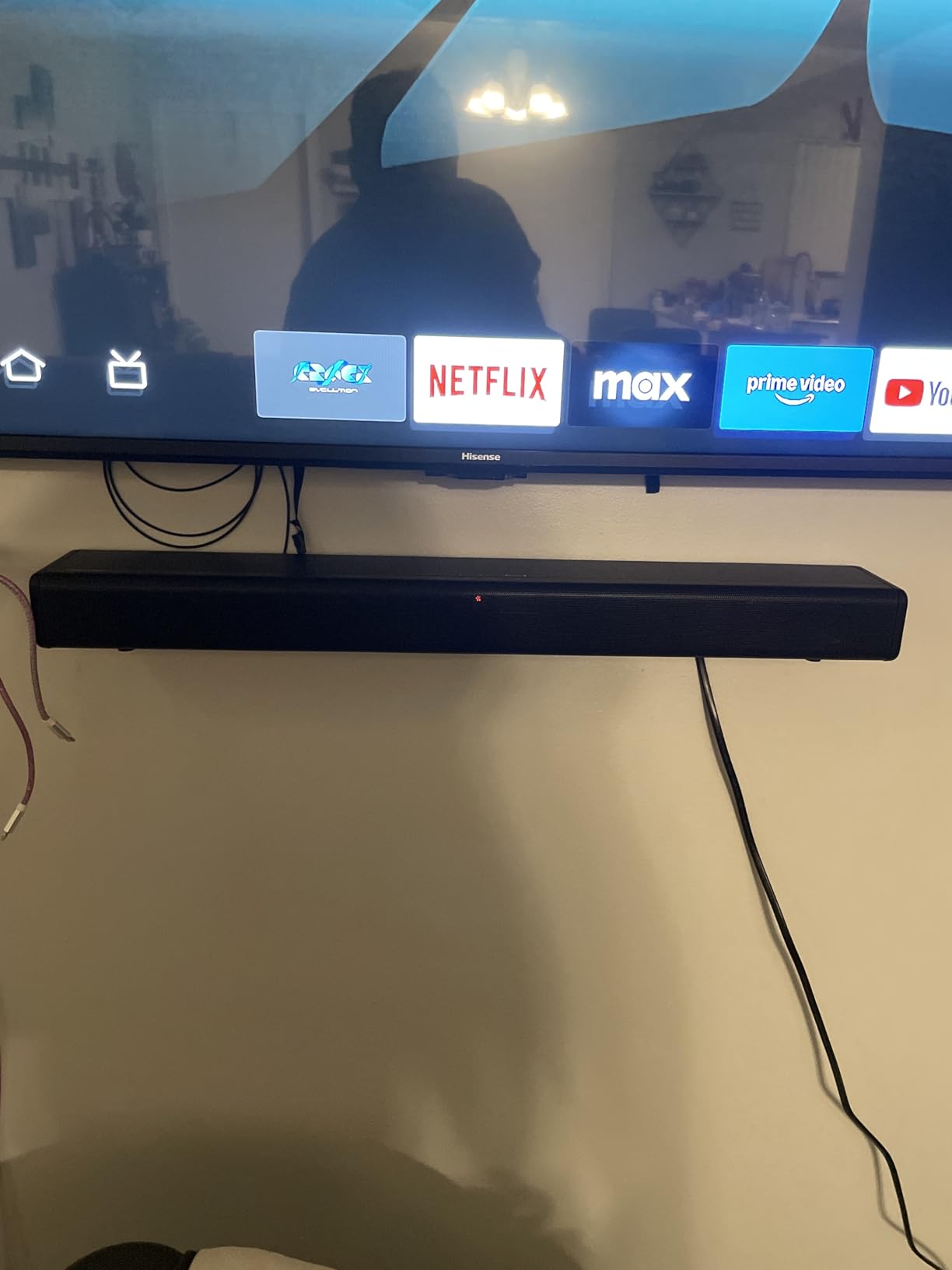 Hisense HS5100 5.1Ch Sound Bar with Wireless Subwoofer, 540W, Dolby Digital Plus, Bluetooth 5.3, EzPlay, Roku TV Ready, DTS: X, HDMI/AUX/ARC/Optical/USB (HS5100, 2024 Model) customer photo 1