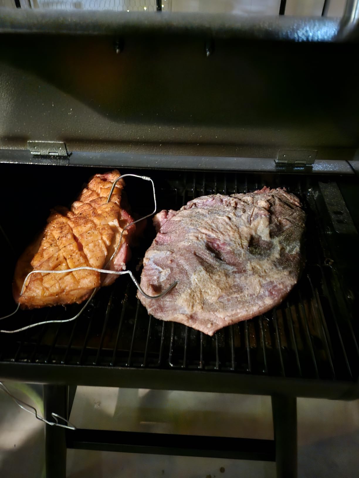 DAMNISS Electric Wood Pellet Smoker Grill 8 In 1 BBQ Grills for Outdoor Grill with Auto Feed & PID Temperature Control (180-450°F) and Rain Cover 456 Sq.In Cook Area for Backyard New House Gifts customer photo 2