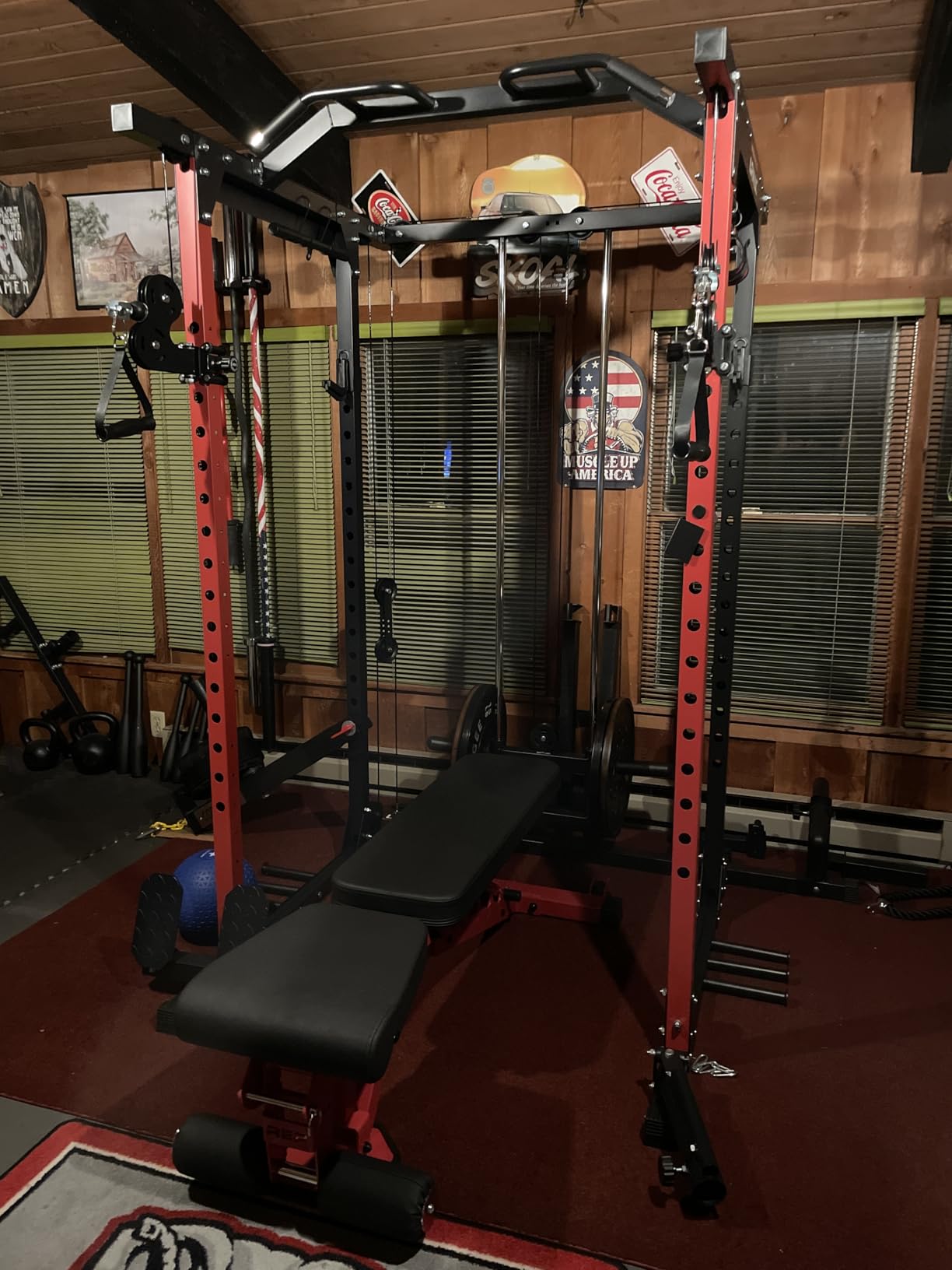 ARMAC Power Cage, 1500lbs Multi-Function Power Rack with Adjustable Cable Crossover System customer photo 1