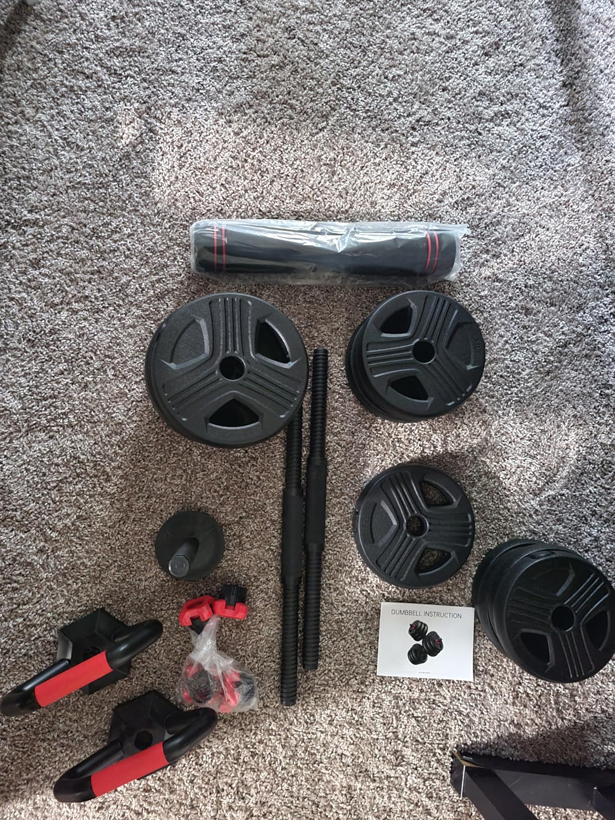 FITPLAM Adjustable dumbbell set, 20/35/45/55/70/90lbs Free Weights set customer photo 2