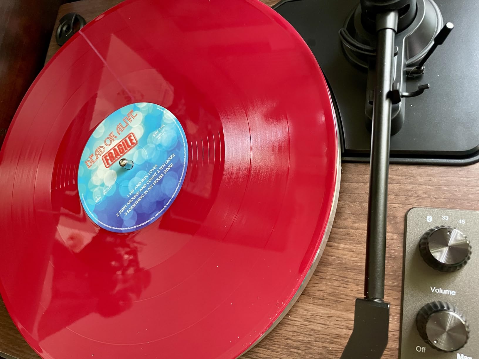 All in One Vinyl Record Player, Bluetooth Turntable Built in 4 Stereo Speakers Phono Preamp, High Fidelity Turntables for Vinyl Records with Magnetic Cartridge AT-3600L, 2-Speed, 33/45RPM, USB PC Recording customer photo 1