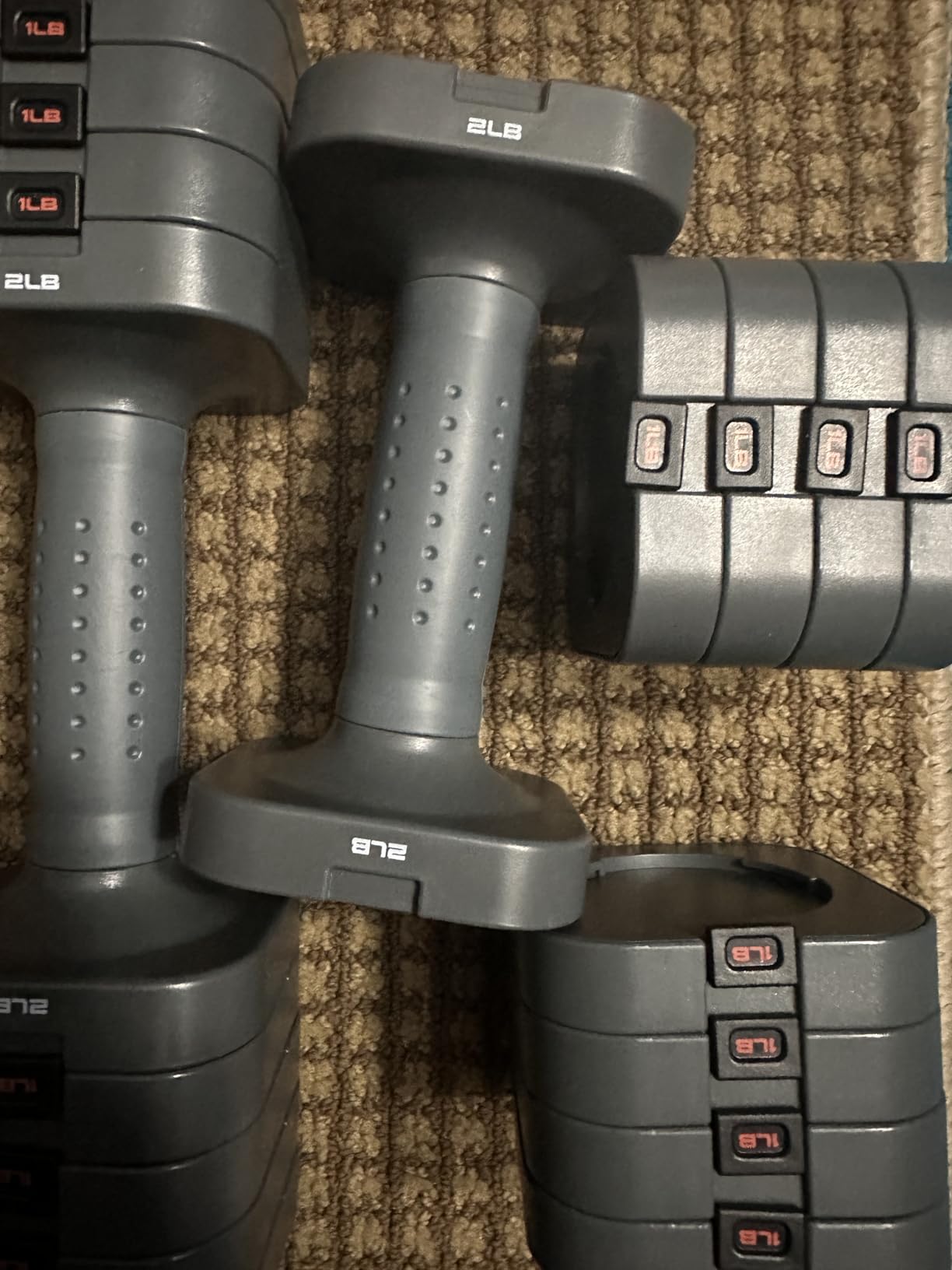 FEIERDUN DB3 5-in-1 Adjustable Dumbbell Set of 2, 12LBS/20LBS customer photo 1