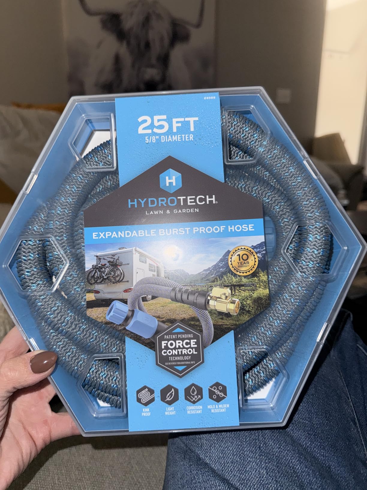 HydroTech 100 ft Expandable Garden Hose with Patented Force Control Technology - 5/8