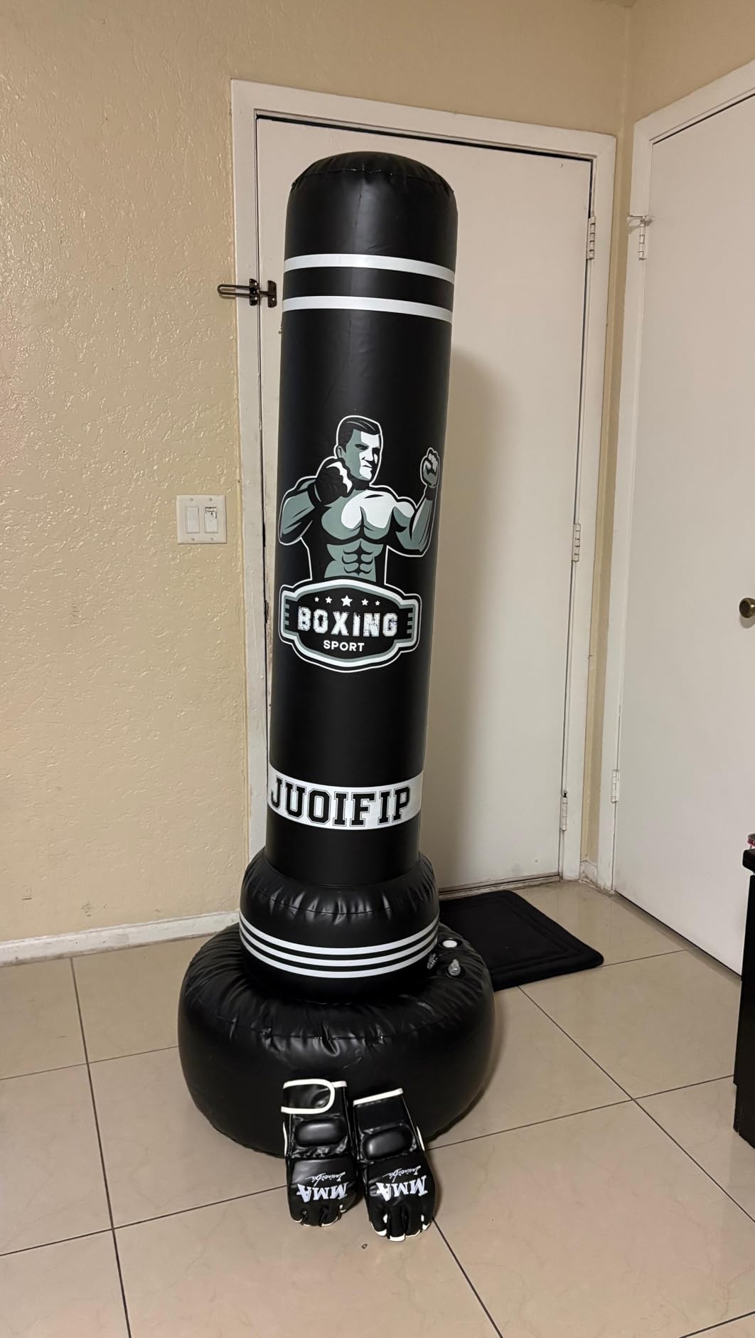 Freestanding Punching Bag for Adults, 70'' Boxing Bag with Stand Kicking Bag Heavy Bag with Boxing Gloves and Electric Air Pump, Women Men Kickboxing Bags for Beginners Training MMA Muay Thai Fitness customer photo 1