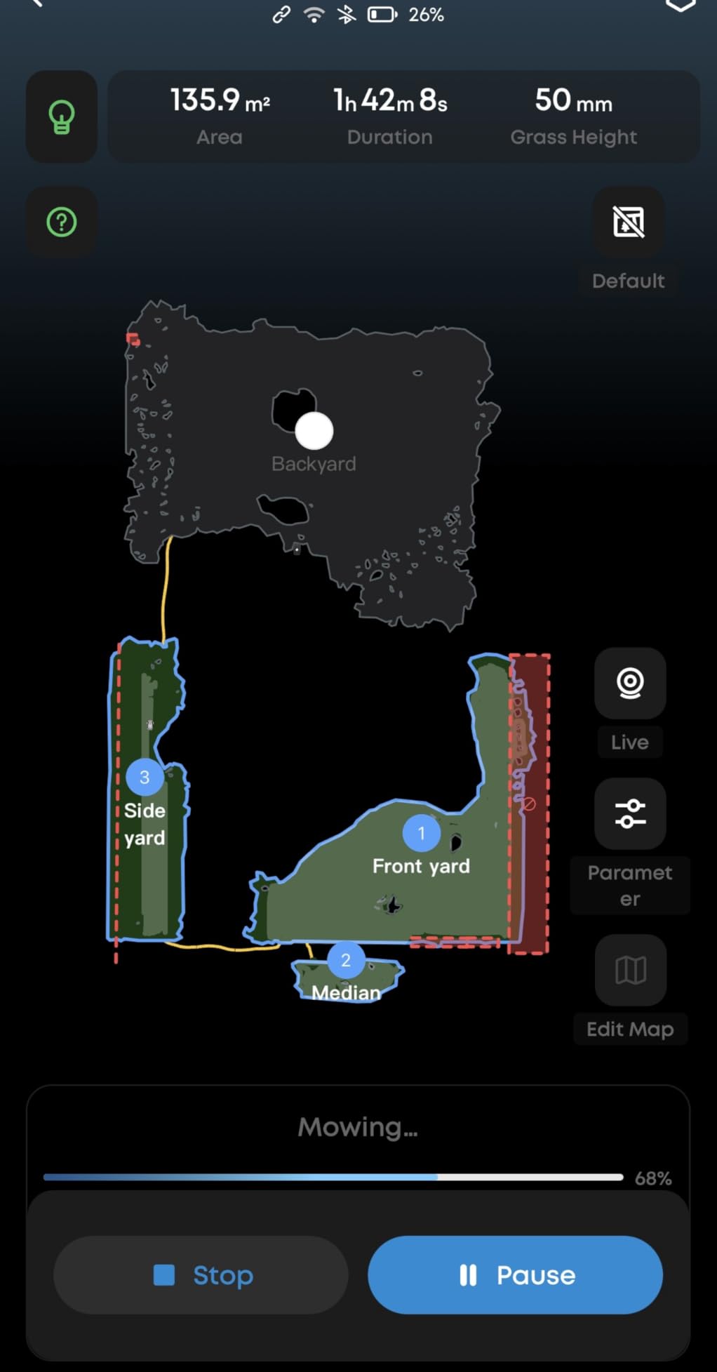 eufy Robot Lawn Mower E15, Auto Mapping,Pure Vision Navigation, Wire Free RTK Free, Multi-Zone Management, AI 3D Obstacle Avoidance, GPS Anti-Theft, 0.2 Acres, 18 Degree Slope, App Control customer photo 2