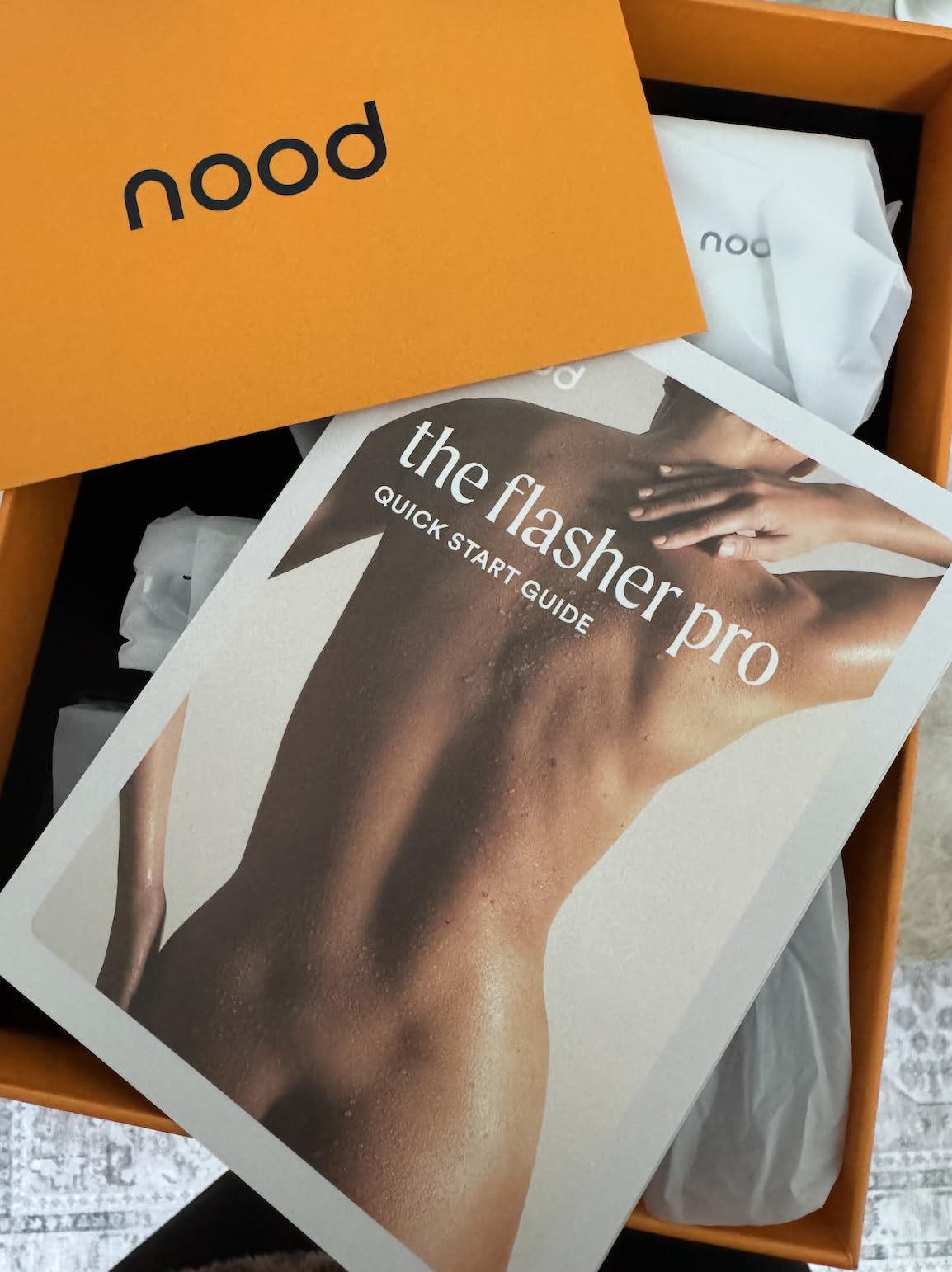 Nood NEW Flasher Pro - IPL Laser Hair Removal Device & Anti-Aging Red Light Therapy for Women & Men - Pain-free, Permanent, Visible Results After First Use & Works Everywhere Hair Grows - Gloss White customer photo 2