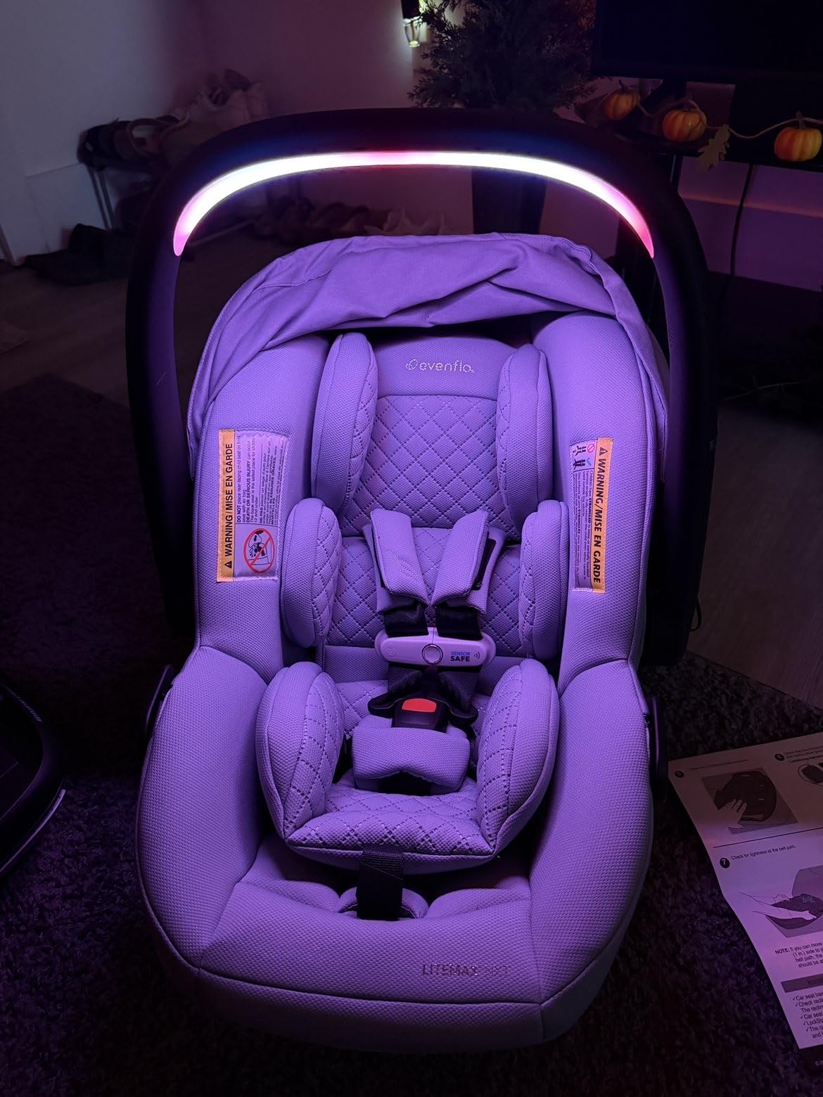 Evenflo Revolve180 LiteMax NXT Rotating Rear-Facing Lightweight Preemie and Infant Car Seat 3-30lbs. with SensorySoothe. Easy Install with Base (Jasper Black) customer photo 1
