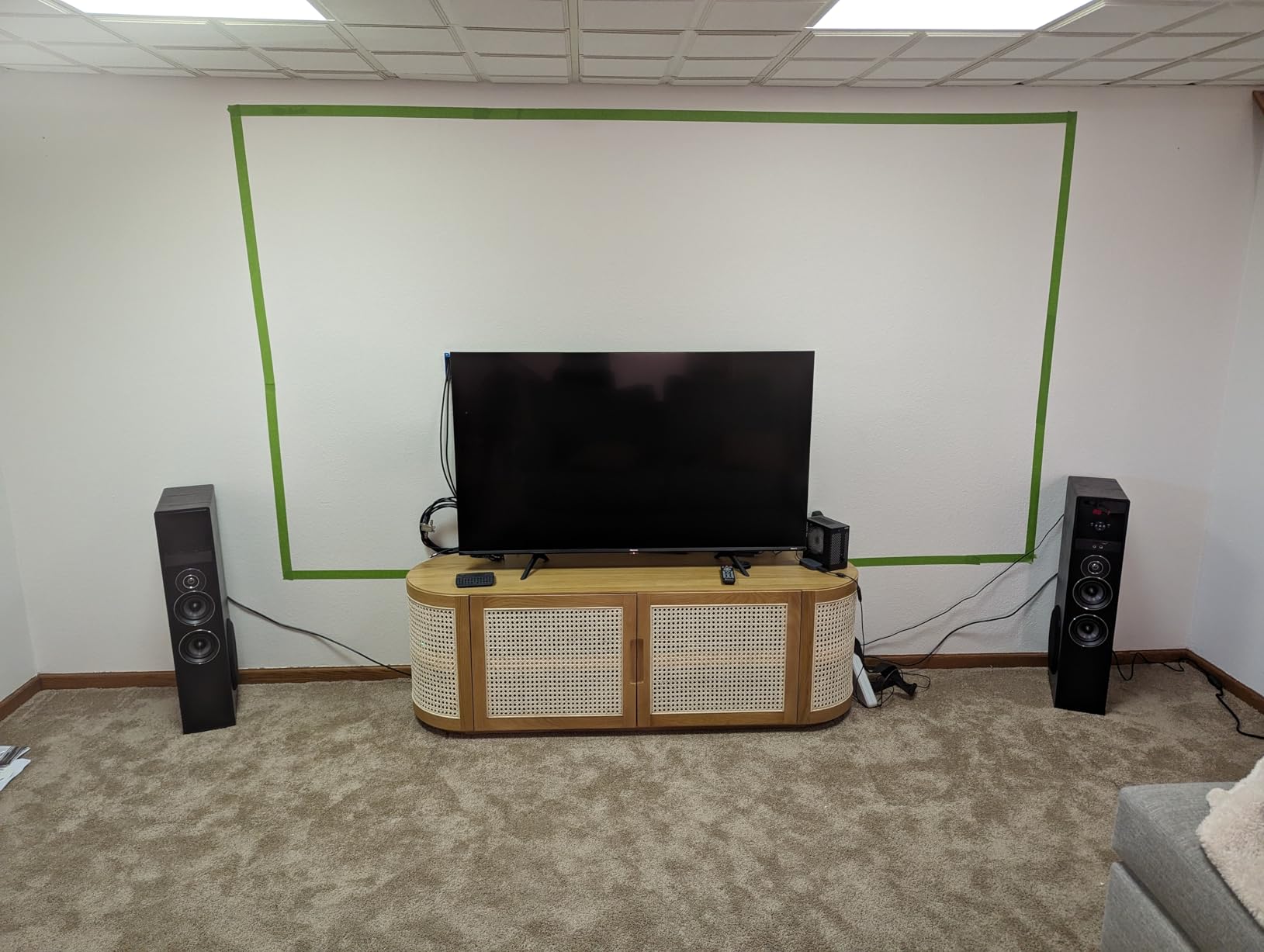 Rockville TM80D Powered Home Theater Tower Speaker System, Dark Wood, 800W, 8