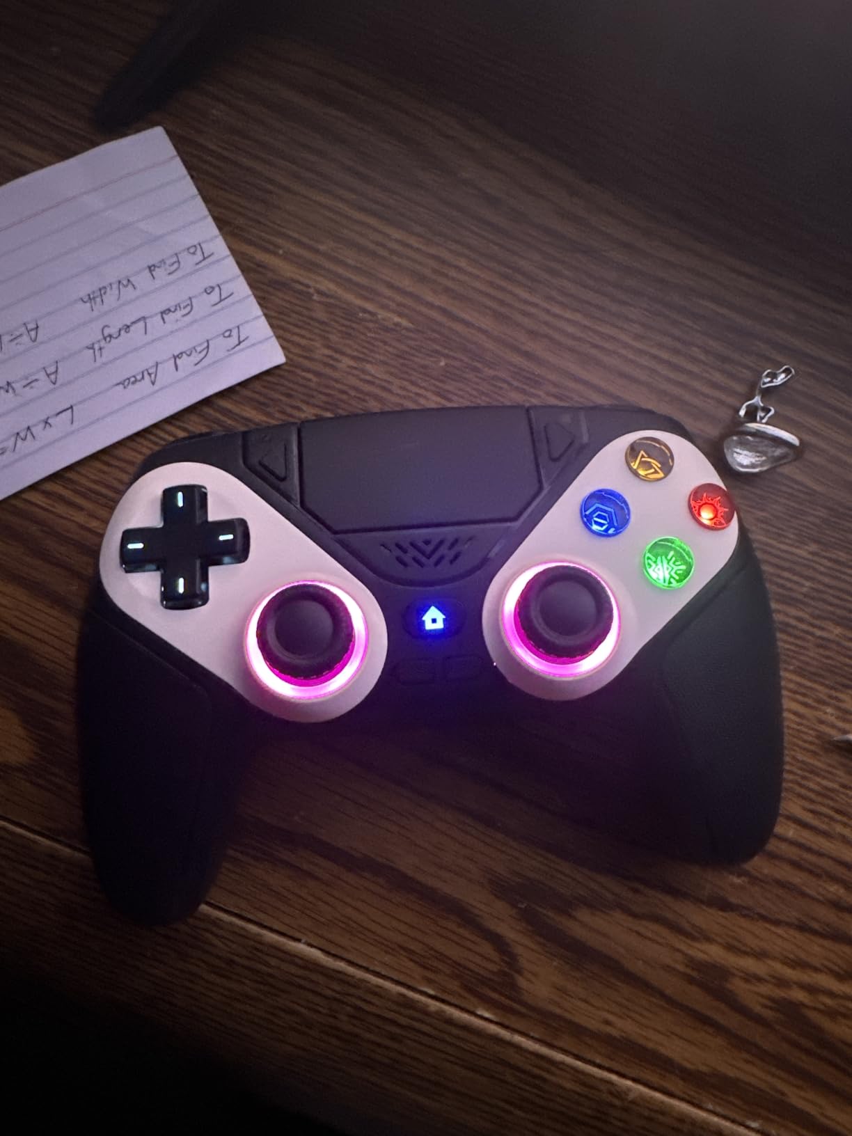 Gamrombo LED Wireless Controller for PS5, Compatible with PS5 Pro/Slim/PC, Dual Vibration, Macro/Turbo Function, 3.5mm Audio Jack, 6-Axis Motion Control Gamepad with Speaker customer photo 1