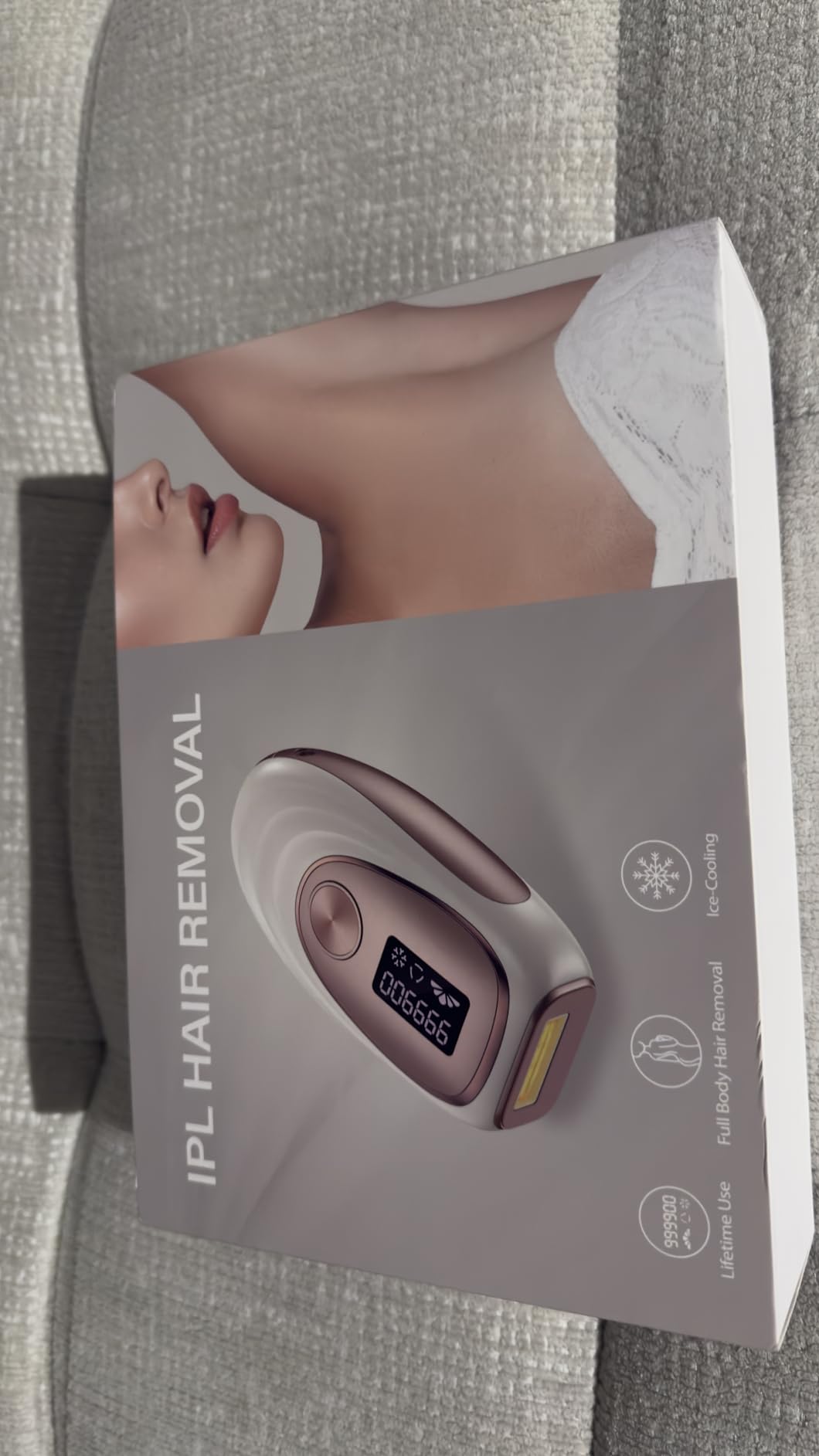 IPL Laser Hair Removal Device for Women & Men - Home 45°F Ice-Cooling Contact for Painless & Long-Lasting Results, 86% Hair Reduction in 3 Weeks for Full Body & Bikini Line, Gold customer photo 2