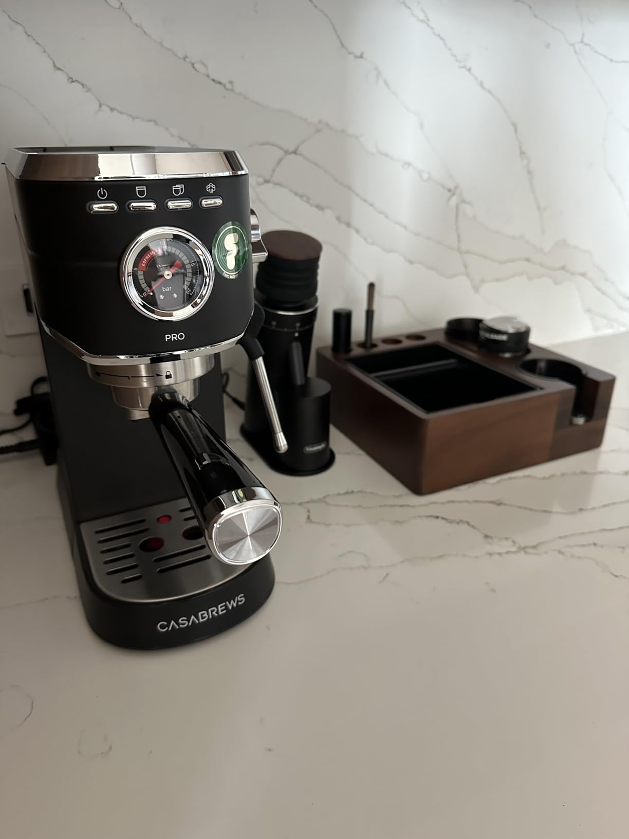 CASABREWS 5418 PRO Espresso Machine 20 Bar, Upgraded Espresso Maker with Powerful Steam Milk Frother, Stainless Steel Coffee Machine with Fast Heating System for Cappuccino, Latte, Silver customer photo 2