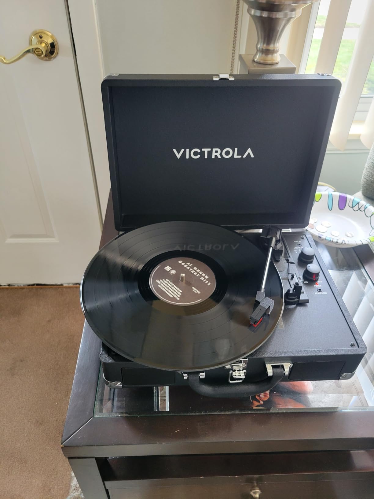Victrola Journey II (2025 Model) - Bluetooth Suitcase Record Player - Built-in Stereo Speakers with Enhanced Bass, 3-Speed Turntable, Bluetooth Input and Output, RCA & Headphone Outputs (Turquoise) customer photo 1