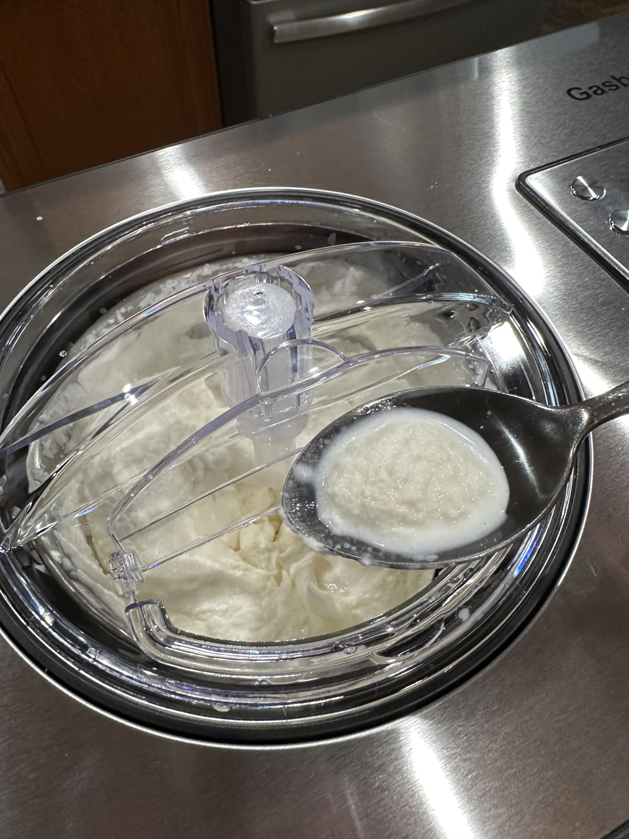 Gasbye Ice Cream Maker with Upgraded Compressor, [40% Faster Freezing], No Pre-Freezing Needed, LED Display, 2.1 Qt Capacity, Easy Operation for Ice Cream & Yogurt, Stainless Steel customer photo 1