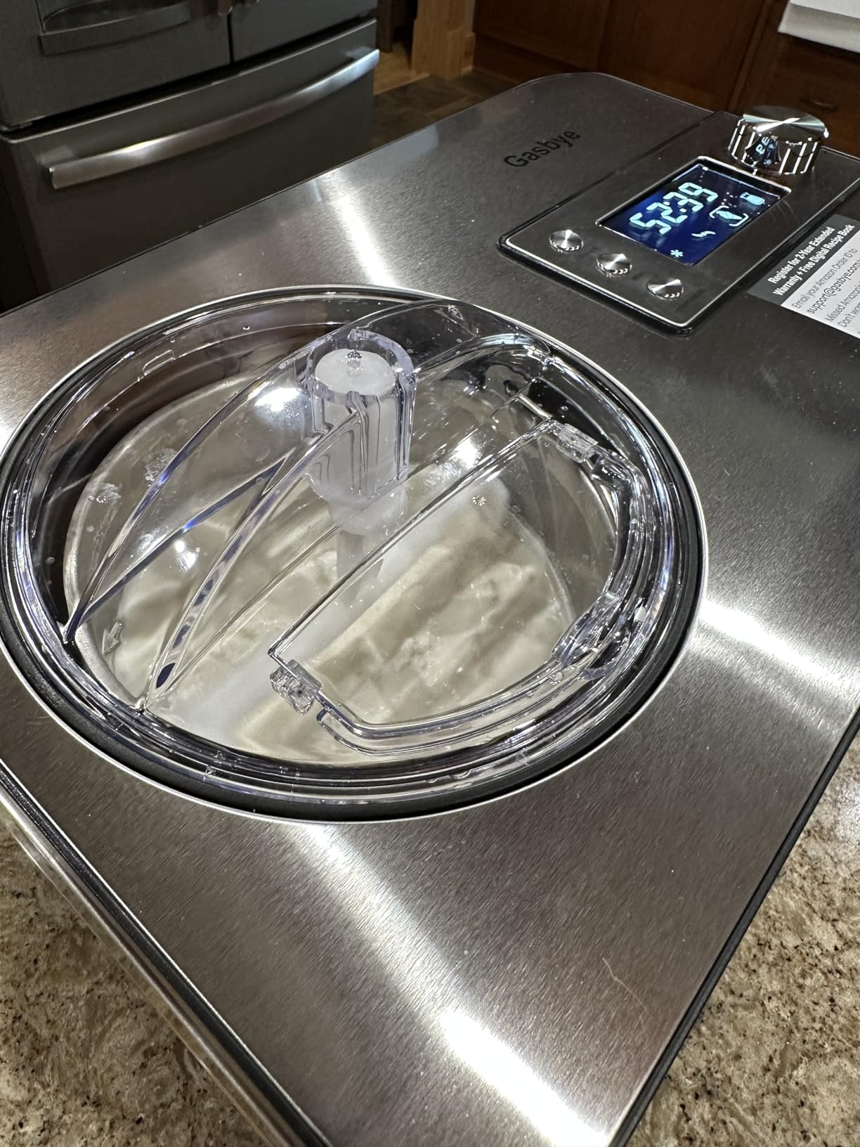 Gasbye Ice Cream Maker with Upgraded Compressor, [40% Faster Freezing], No Pre-Freezing Needed, LED Display, 2.1 Qt Capacity, Easy Operation for Ice Cream & Yogurt, Stainless Steel customer photo 2