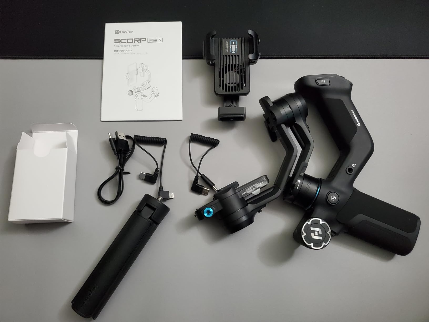 FeiyuTech SCORP Mini 3 [Kit] Gimbal Stabilizer for Mirrorless Cameras & Smartphone, 4.41lbs Payload, Built-in AI Tracking, Quick Vertical Shooting, for Sony/Canon/Nikon/Fujifilm/DJI Action/Gopro/iPhone customer photo 1