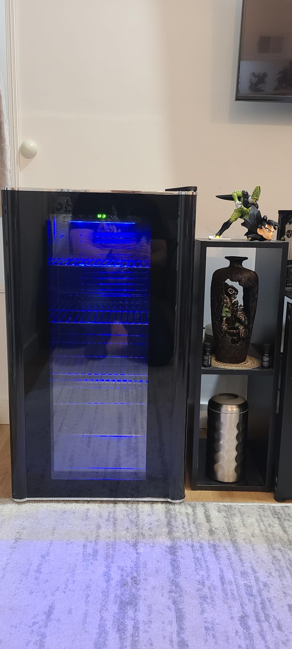 COWSAR 37 Bottle Wine Fridge, Freestanding Commercial Beverage Refrigerator with Smart Temp Control, 4.45 Cu.Ft Mini Fridge Wine Cooler with Child Lock& Wavy Wire Shelves for Kitchen Bar, Black customer photo 1