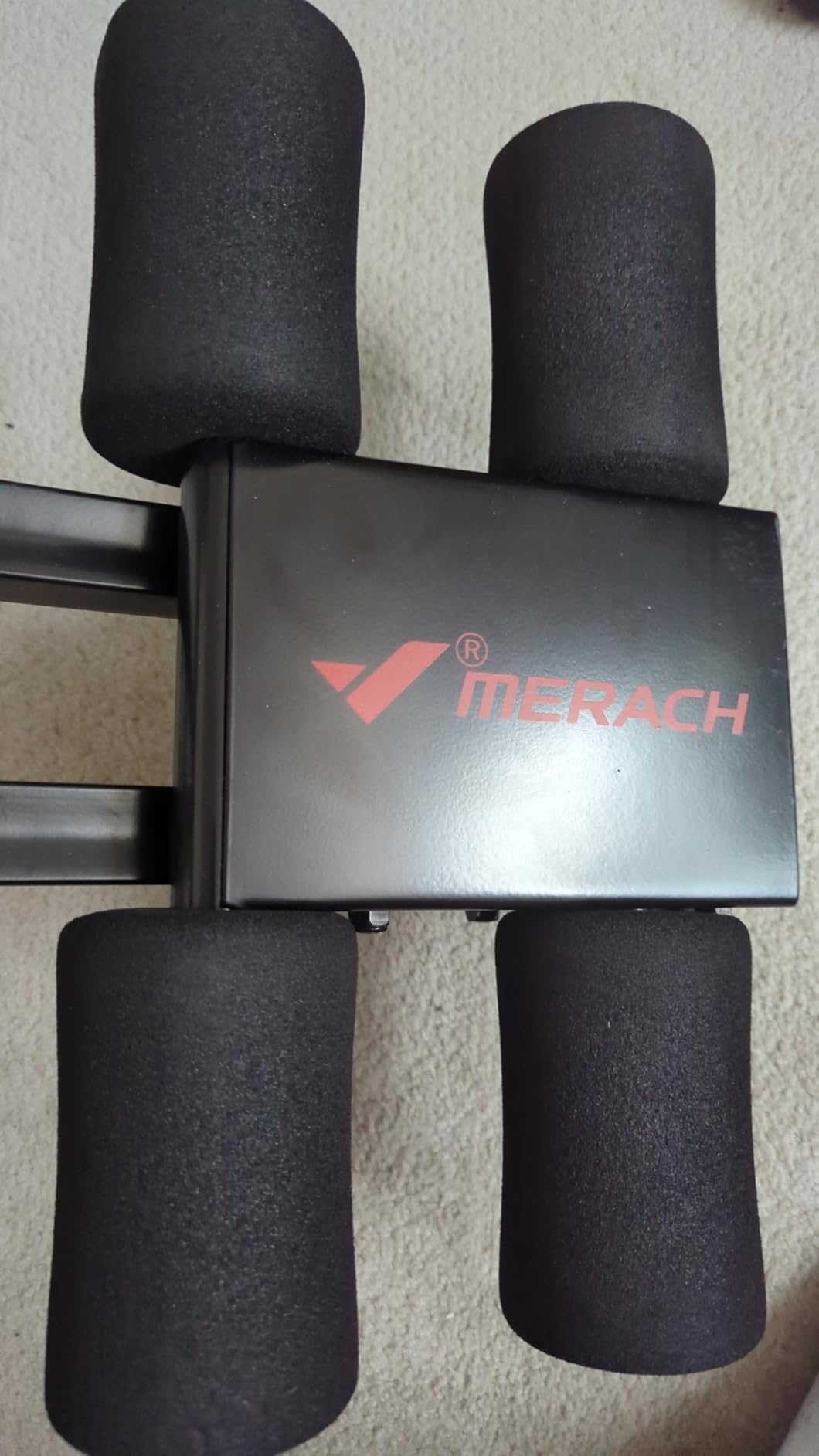 MERACH Ab Machine, Adjustable Dual Track Ab Trainer Machine, Ab Workout Equipment for Home Gym, Ergonomic Arc Track for Better Abs, Foldable Workout Machine for Full Body Workout (Black) customer photo 1